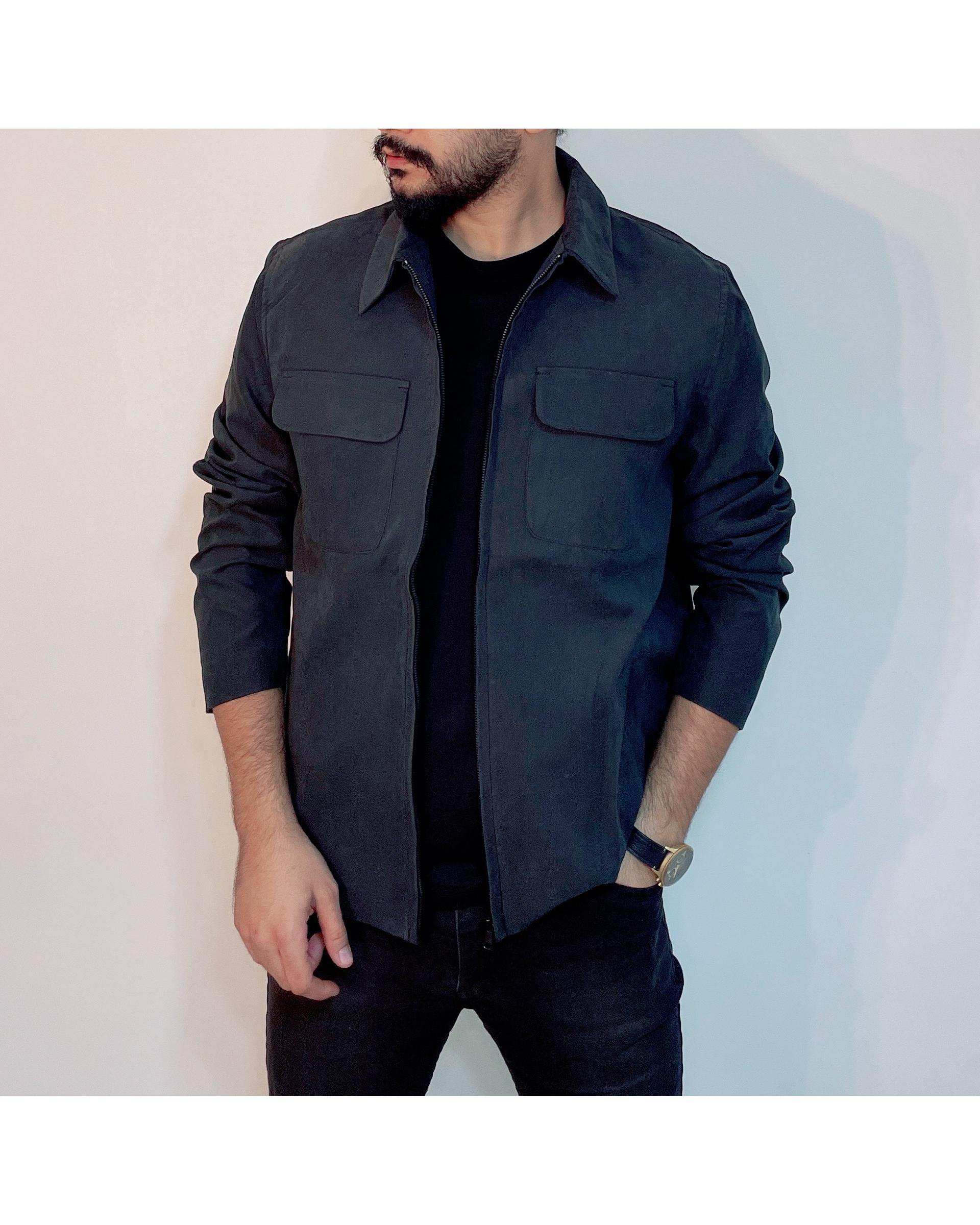 شکت مردانه دو جیب مشکی دیورسو Diverso مدل 4608