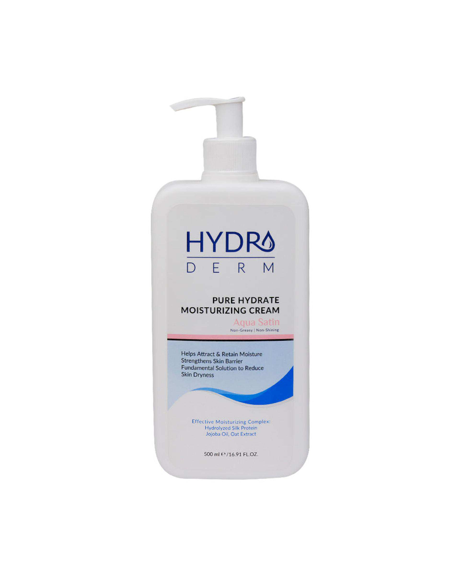 کرم مرطوب کننده و نرم کننده دست و صورت هیدرودرم Hydroderm مدل ساتین 500ml