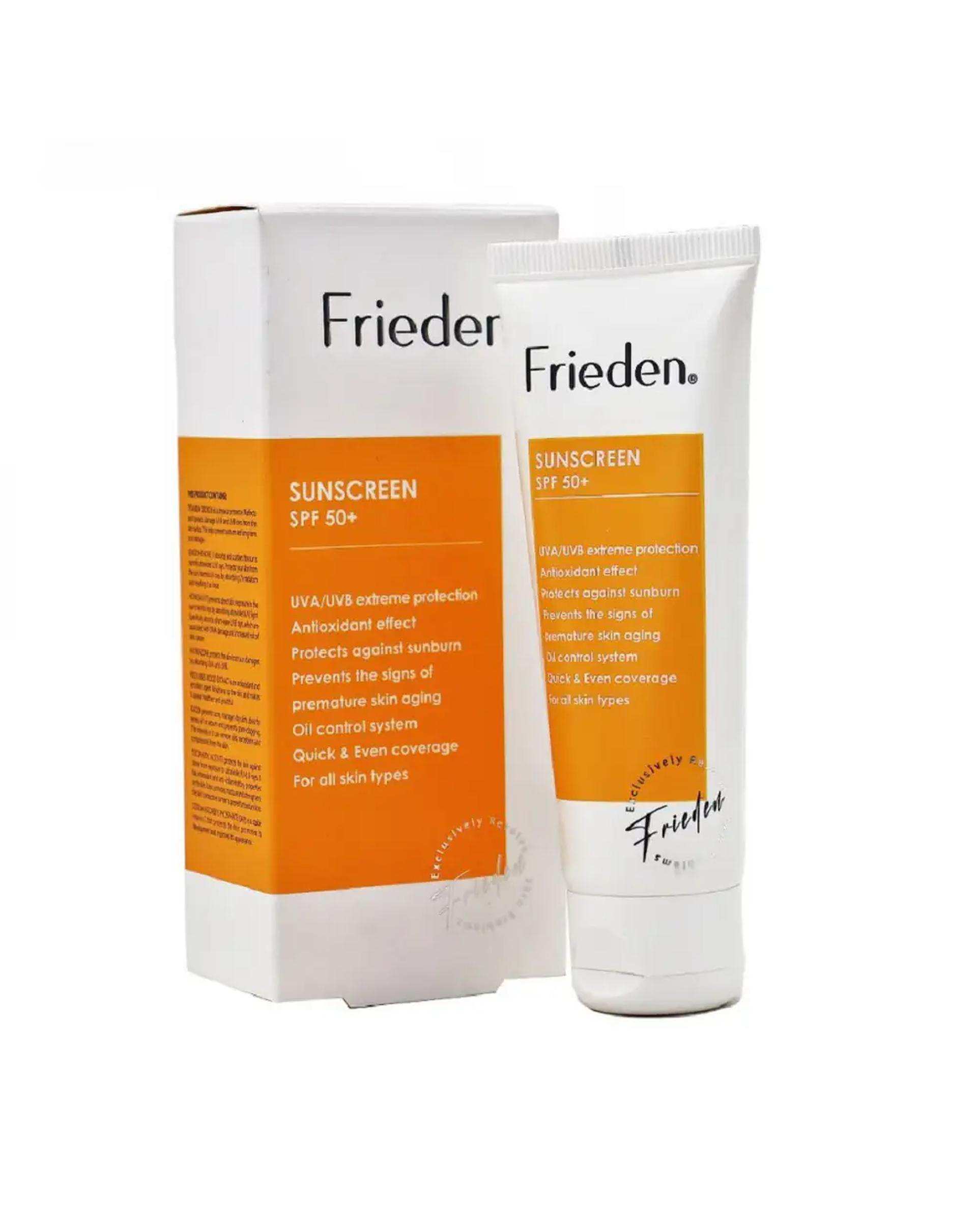 کرم ضد آفتاب بی رنگ SPF50 فریدن Frieden حجم 50ml