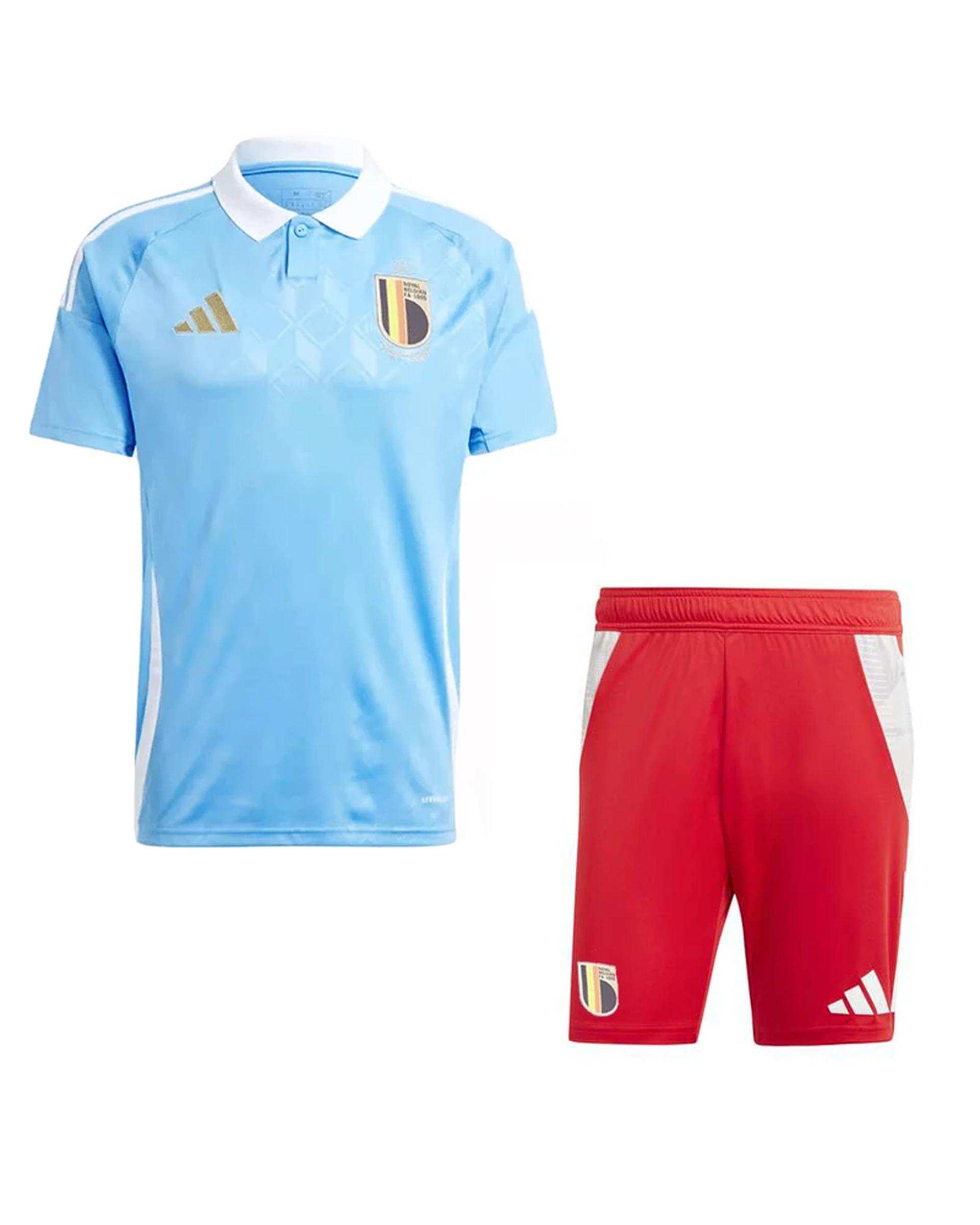 ست پولوشرت و شلوارک ورزشی مردانه مدل بلژیک Away 2024