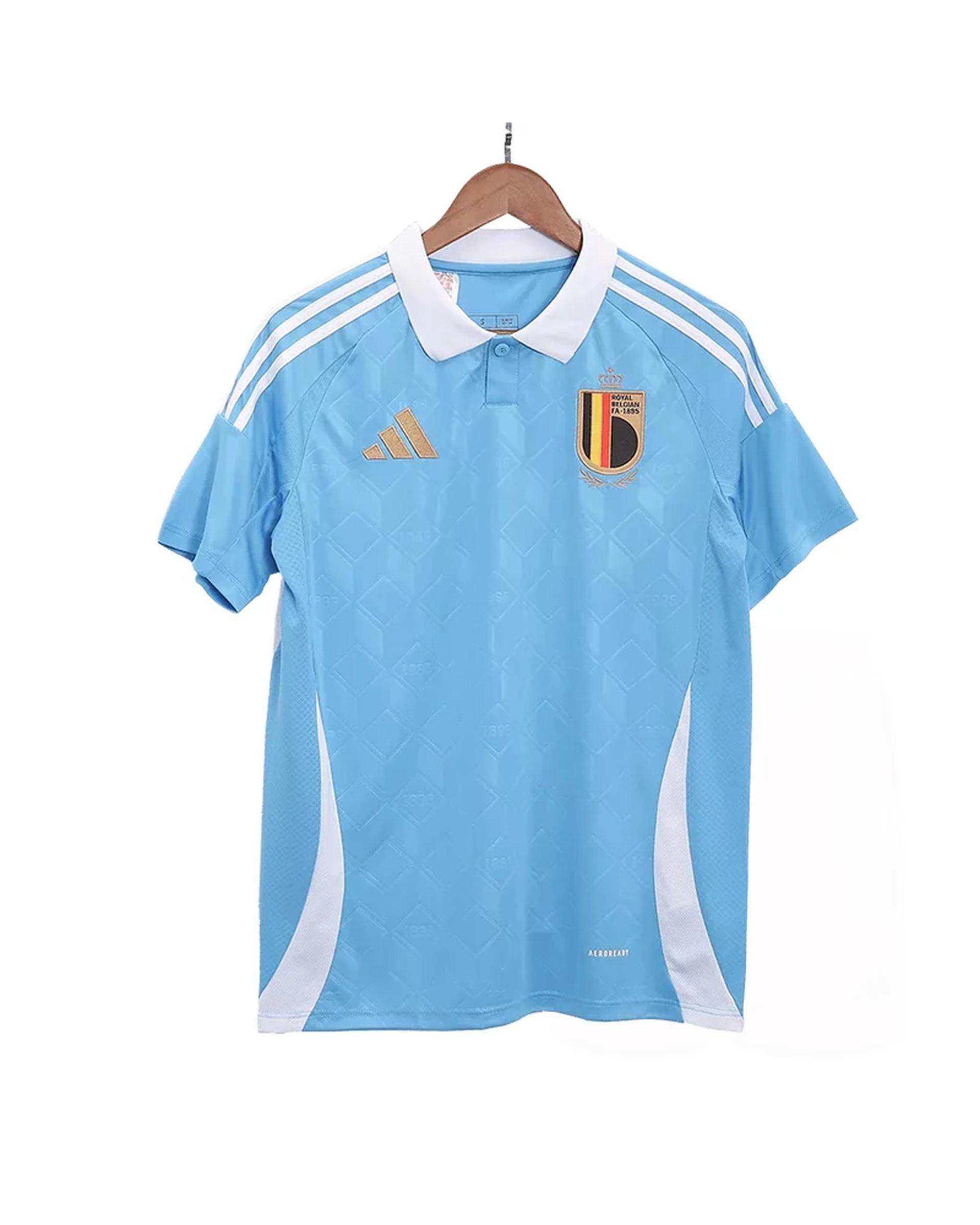 ست پولوشرت و شلوارک ورزشی مردانه مدل بلژیک Away 2024