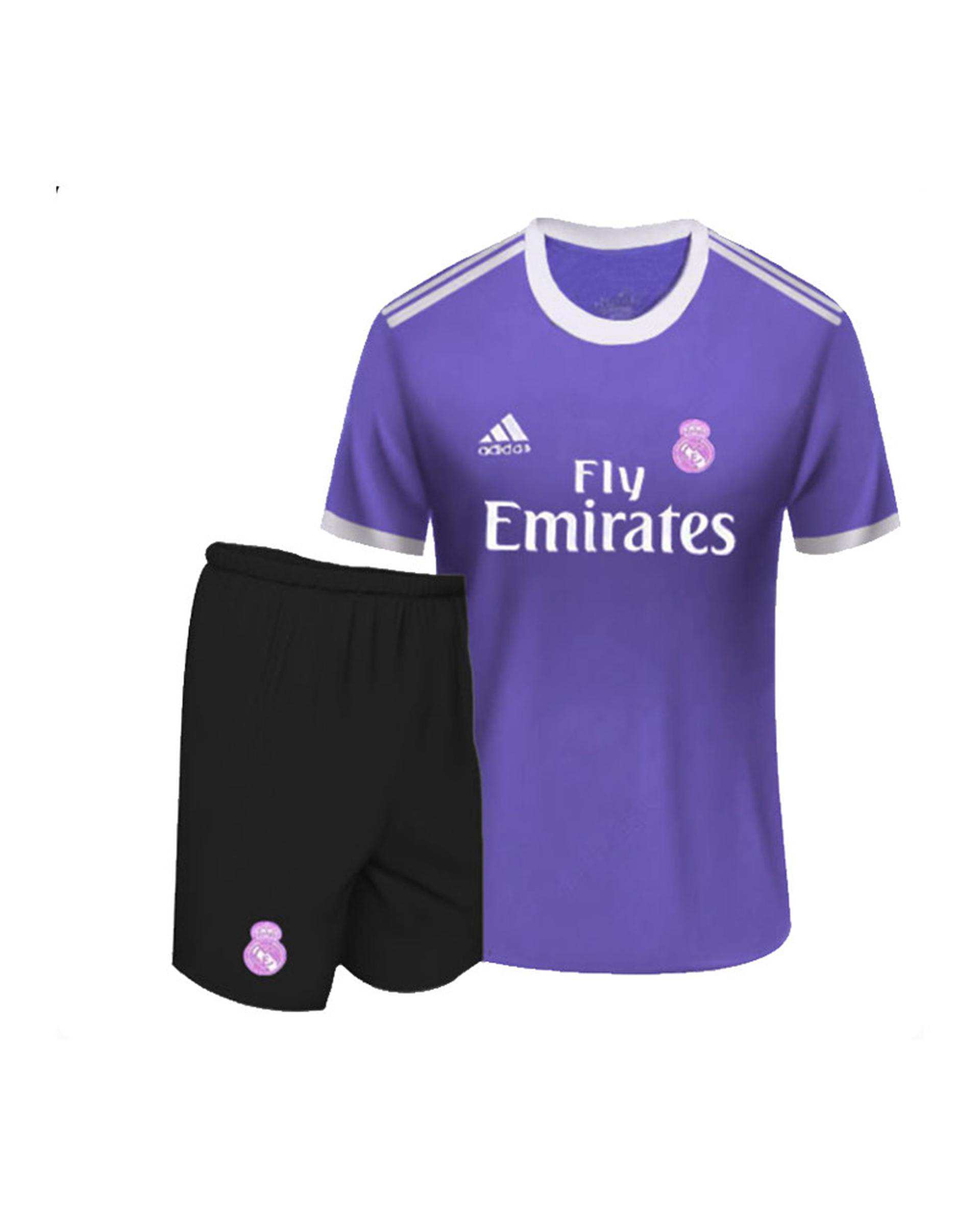 ست تی شرت و شلوارک ورزشی مردانه مدل رئال مادرید کد Away 2017