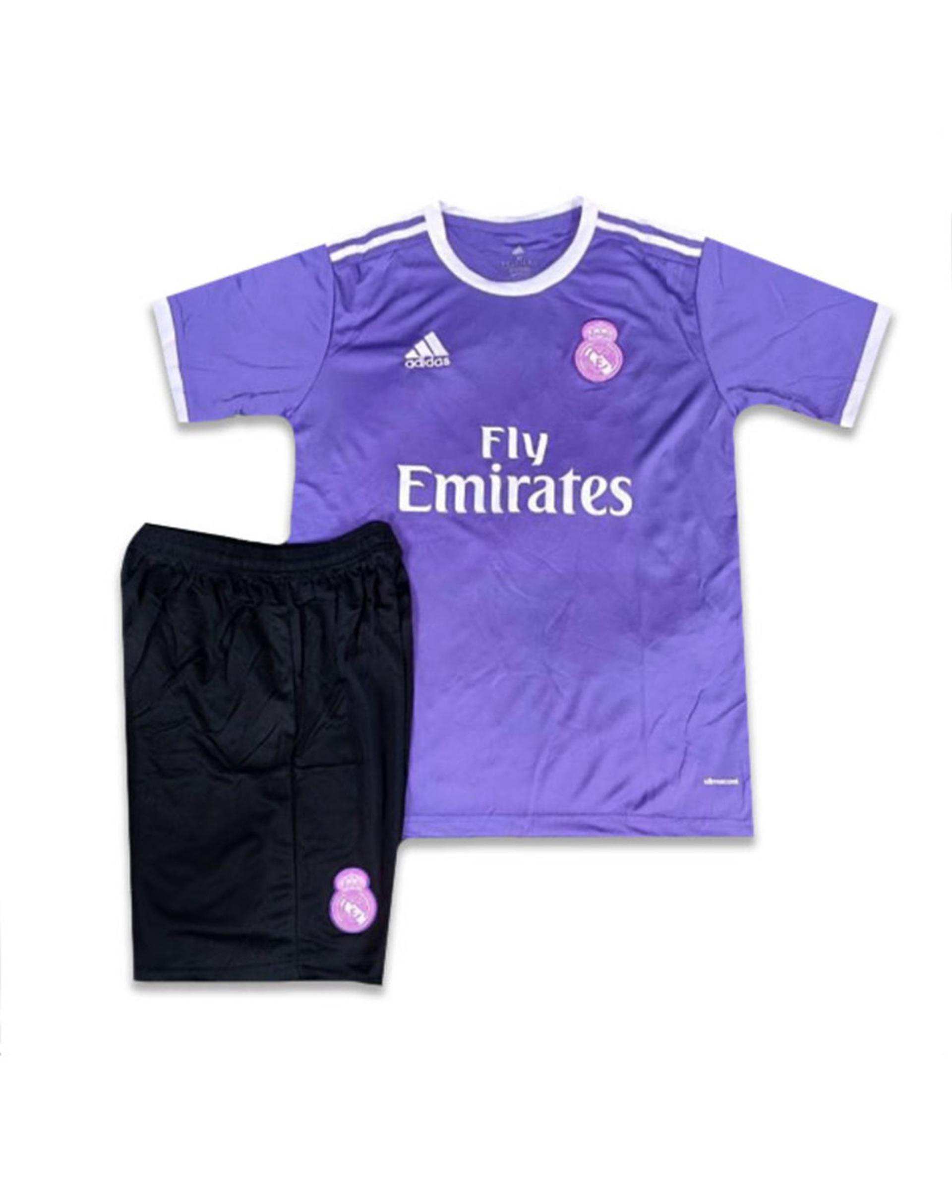 ست تی شرت و شلوارک ورزشی مردانه مدل رئال مادرید کد Away 2017