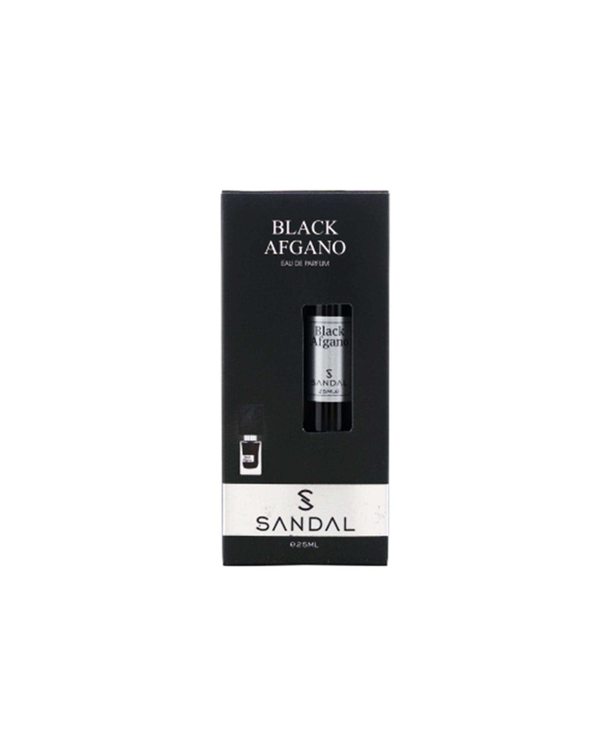 عطر جیبی مردانه صندل Sandal مدل بلک افغانو Black Afgano حجم 25ml