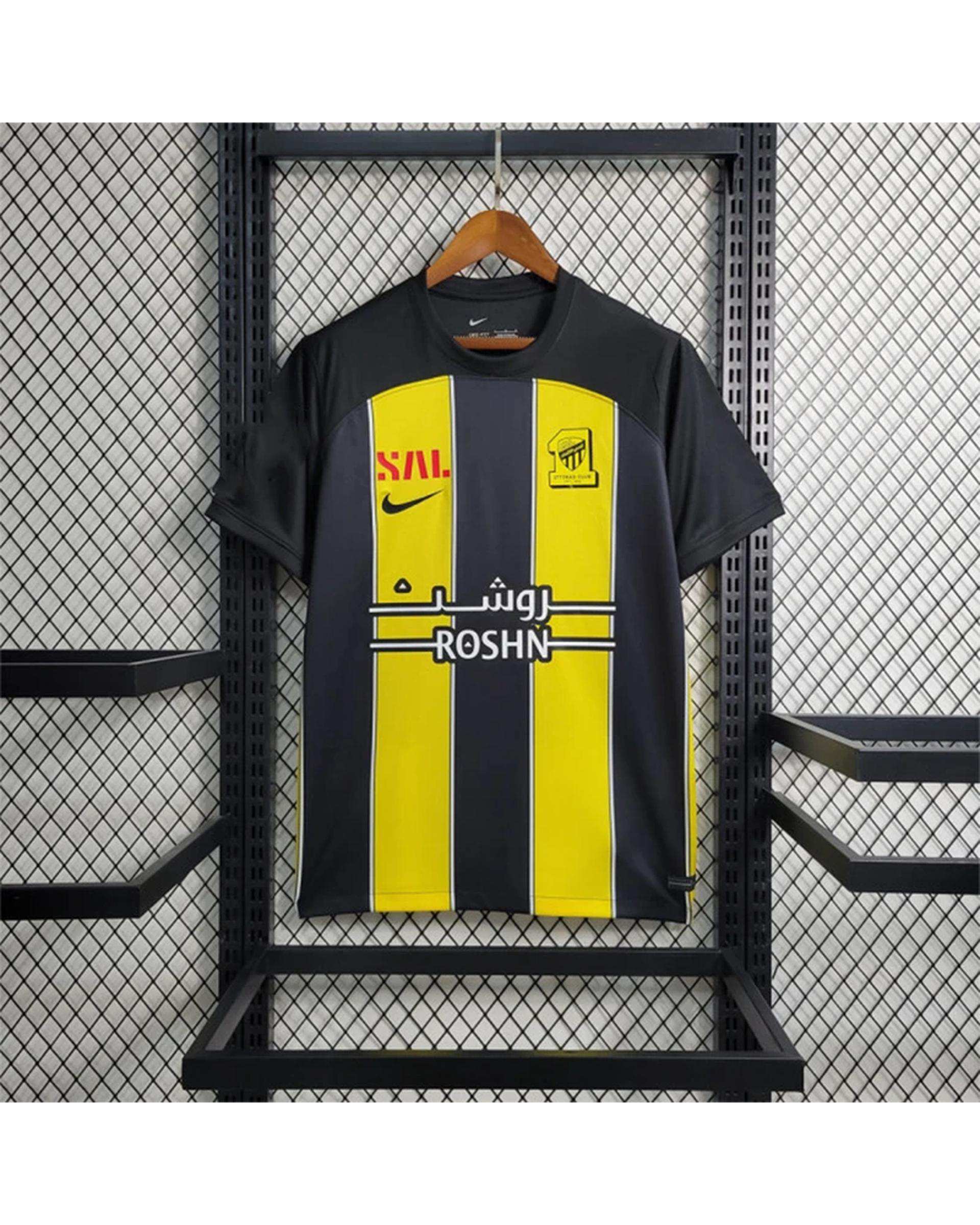 ست تی شرت و شلوارک ورزشی مردانه مدل الاتحاد عربستان Home 2024