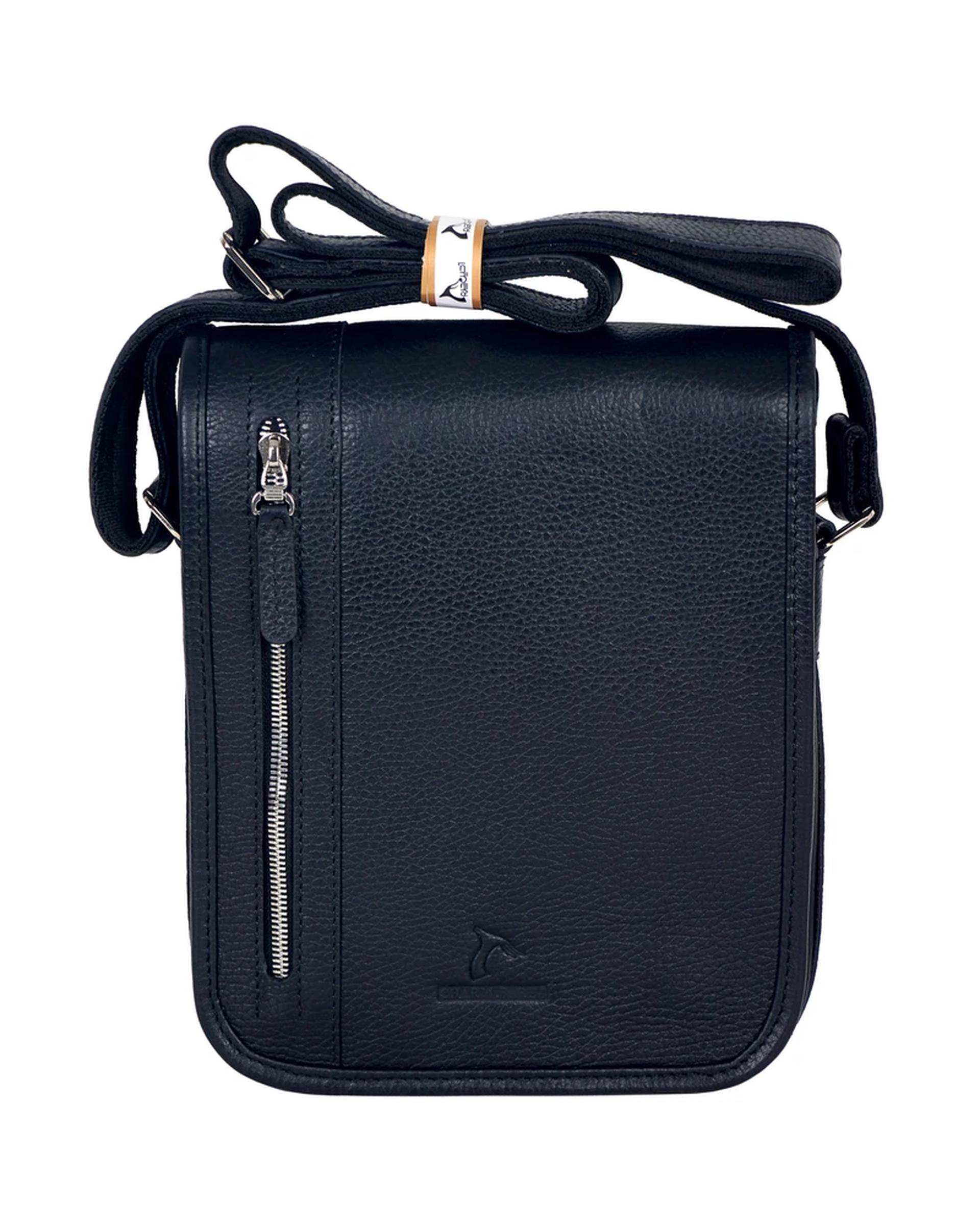 کیف چرم رودوشی مشکی چرم بارز Charm Barez مدل DG26.1
