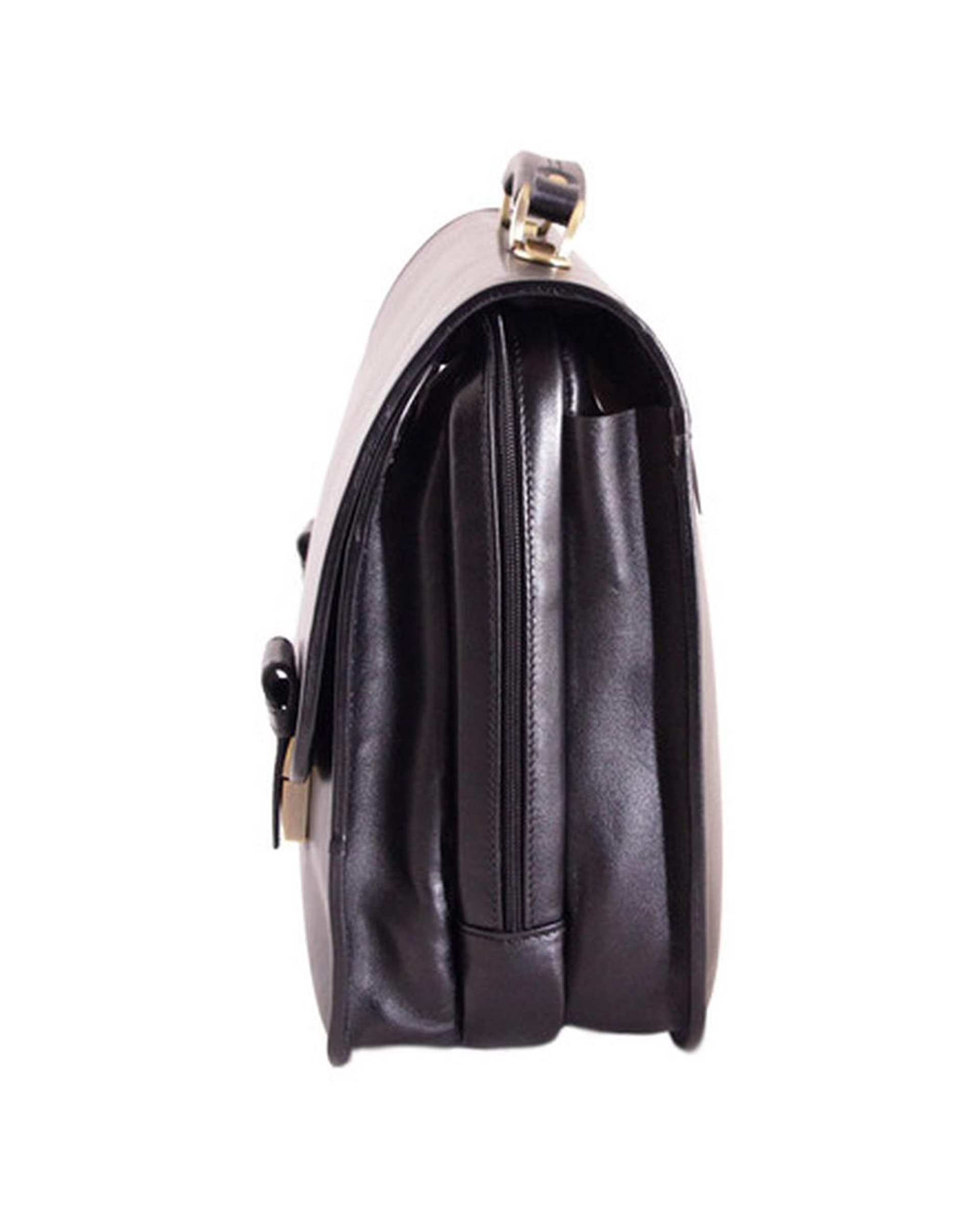 کیف چرم اداری مشکی چرم بارز Charm Barez کد DL39