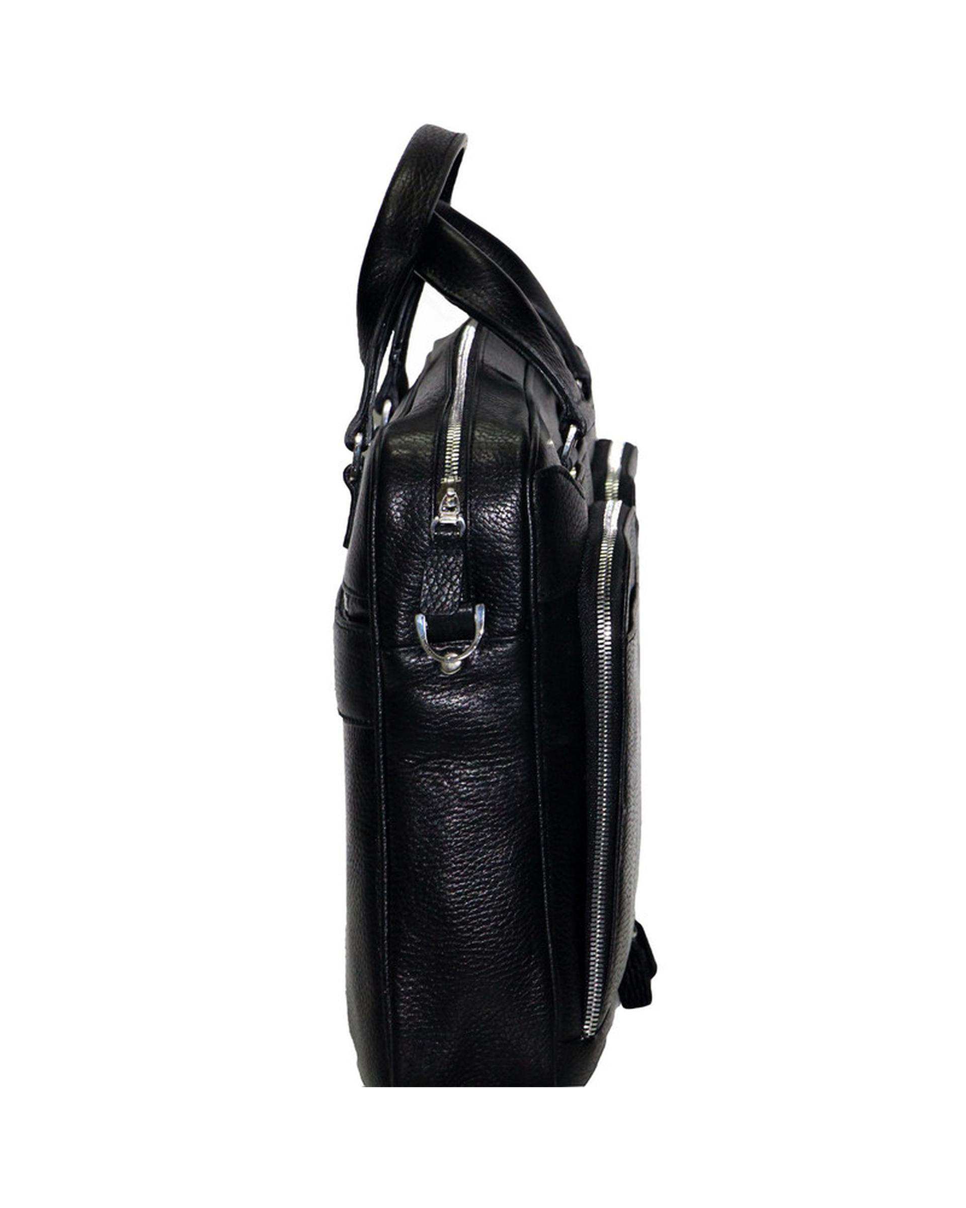 کیف چرم اداری مردانه مشکی چرم Charm Barez مدل DL56.1