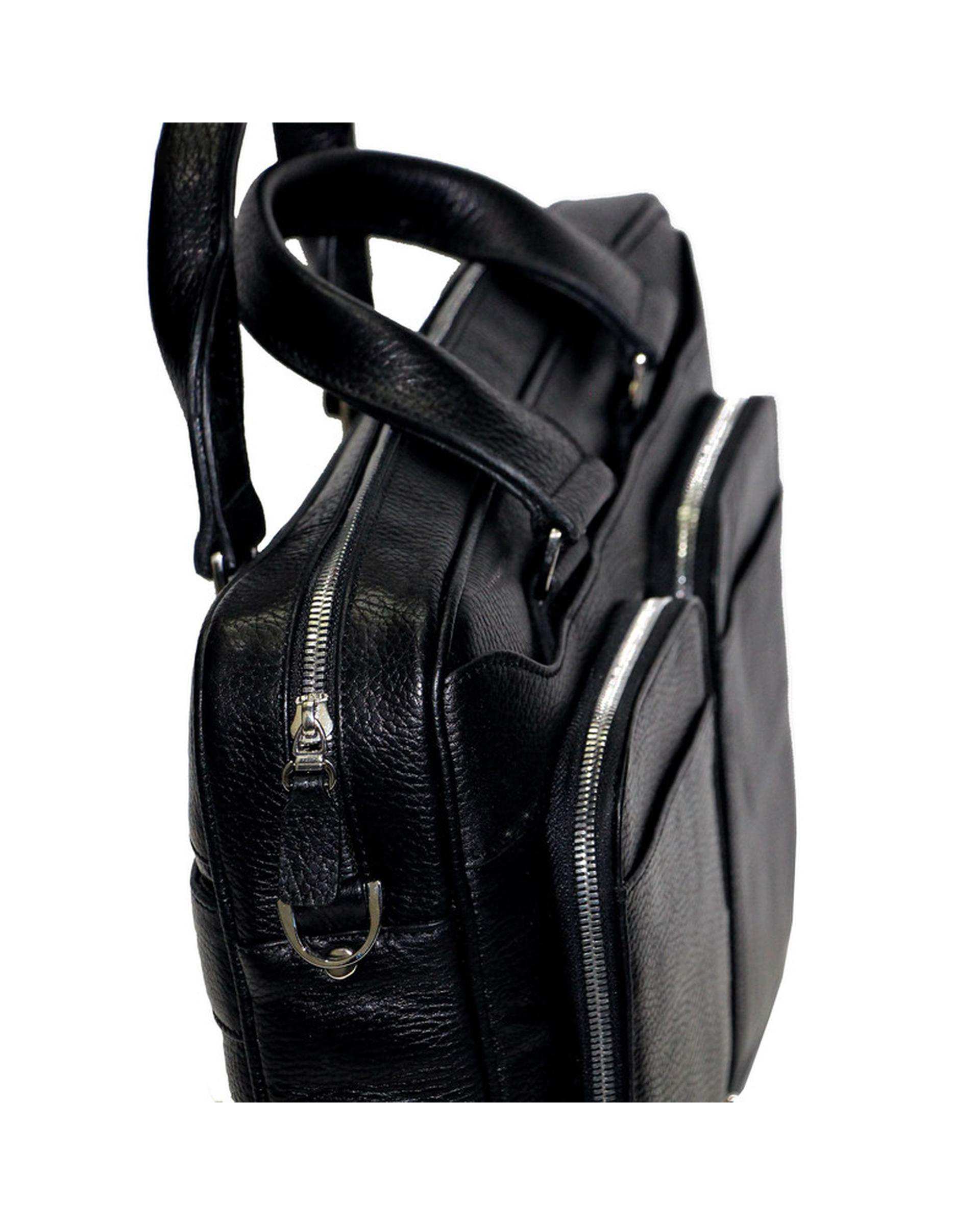 کیف چرم اداری مردانه مشکی چرم Charm Barez مدل DL56.1