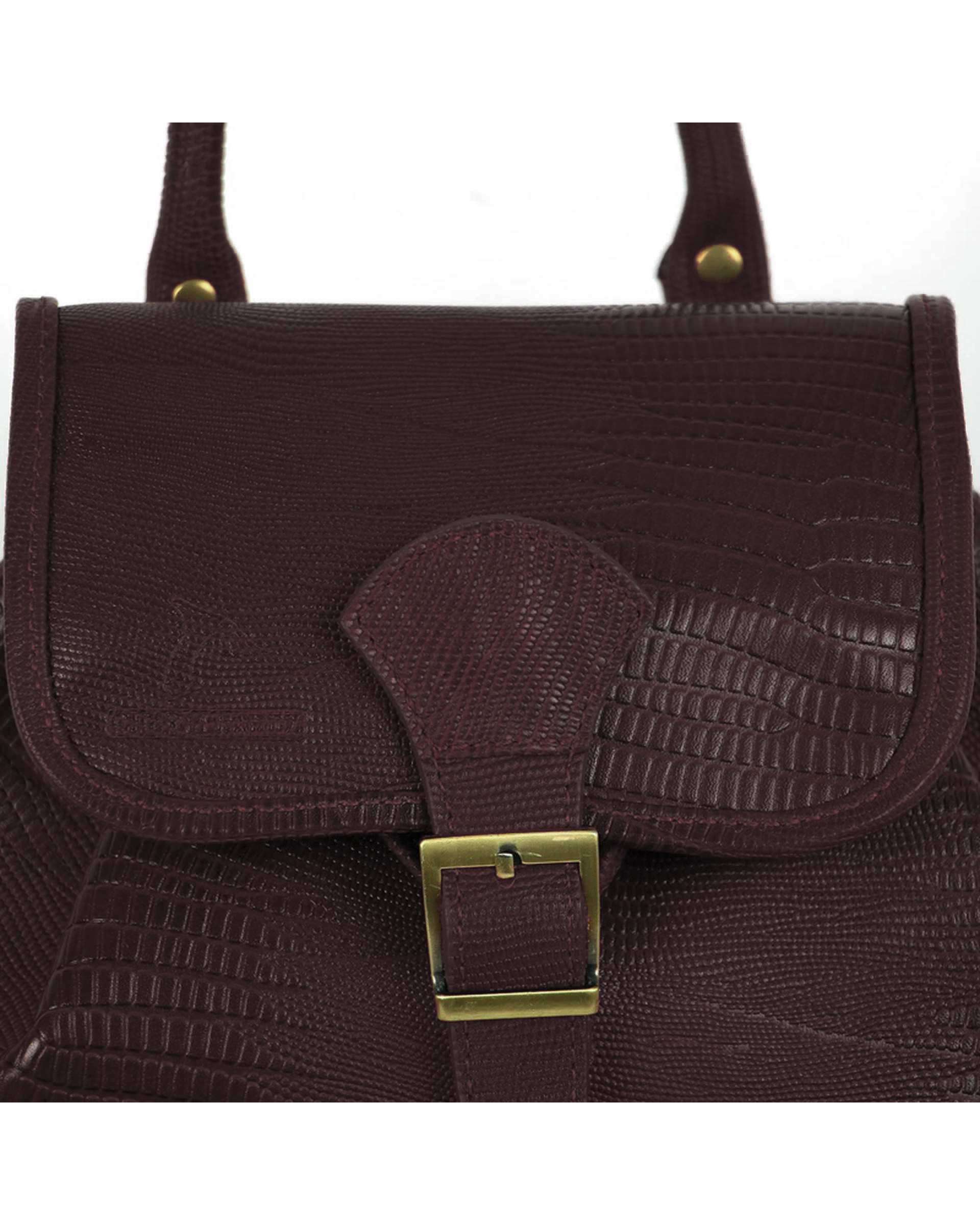 کوله پشتی چرم زنانه قهوه ای چرم بارز Charm Barez مدل DZ8.Lizard