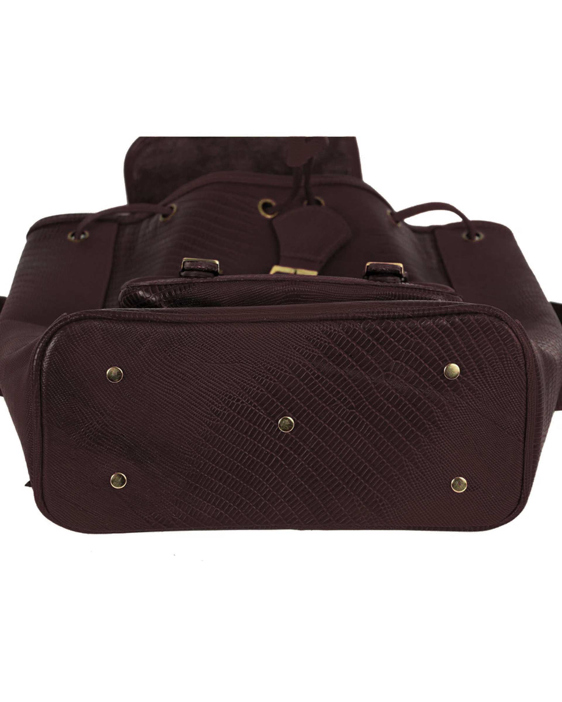 کوله پشتی چرم زنانه قهوه ای چرم بارز Charm Barez مدل DZ8.Lizard