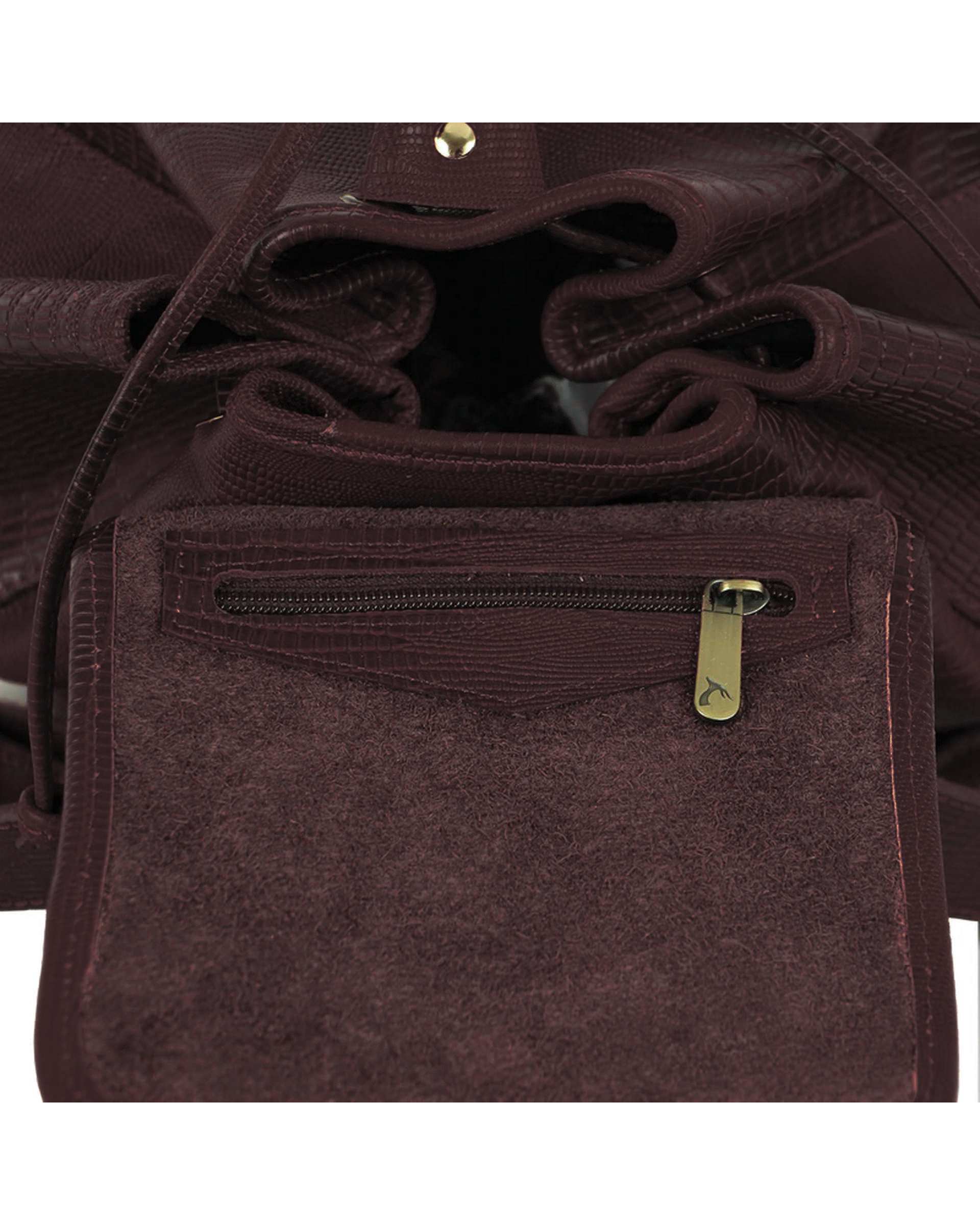 کوله پشتی چرم زنانه قهوه ای چرم بارز Charm Barez مدل DZ8.Lizard