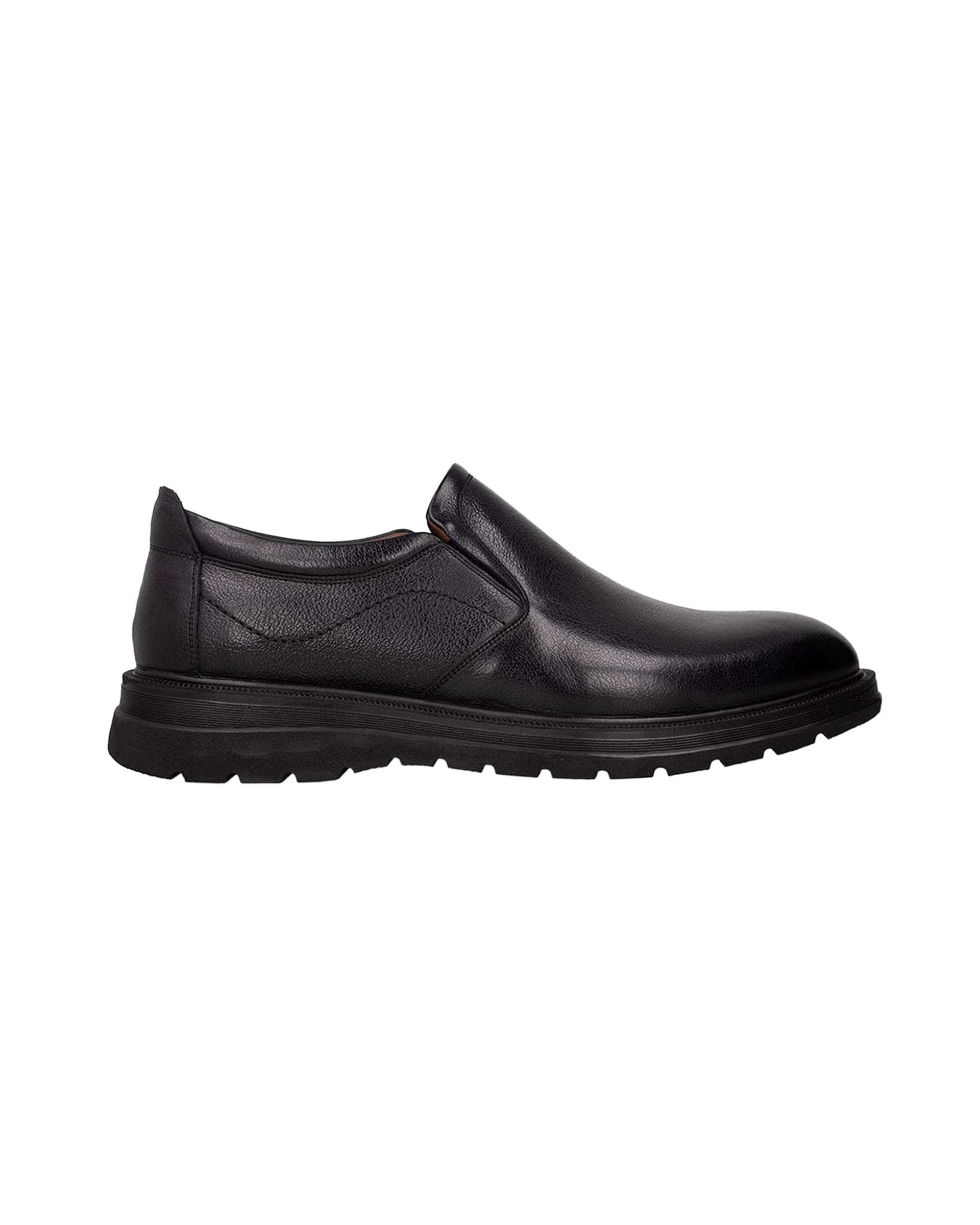 کفش چرم مردانه کژوال مشکی برتونیکس Berttonix کد PL-0319