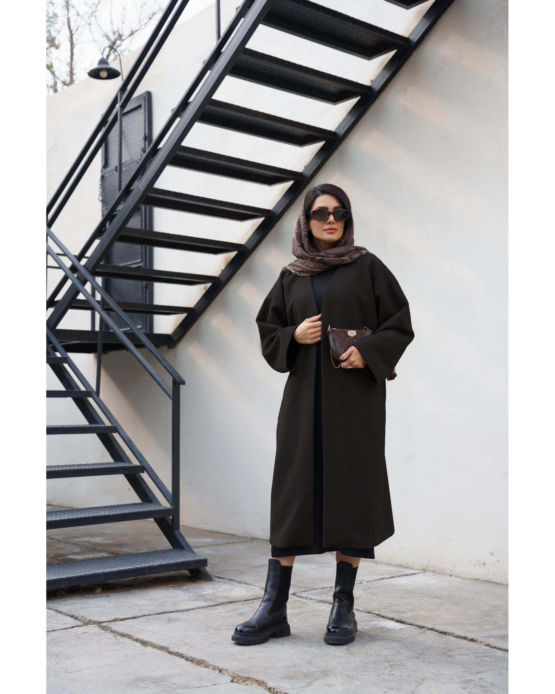 پالتو زنانه بلند مشکی لوکه LOKKE مدل Azalea Outerwear