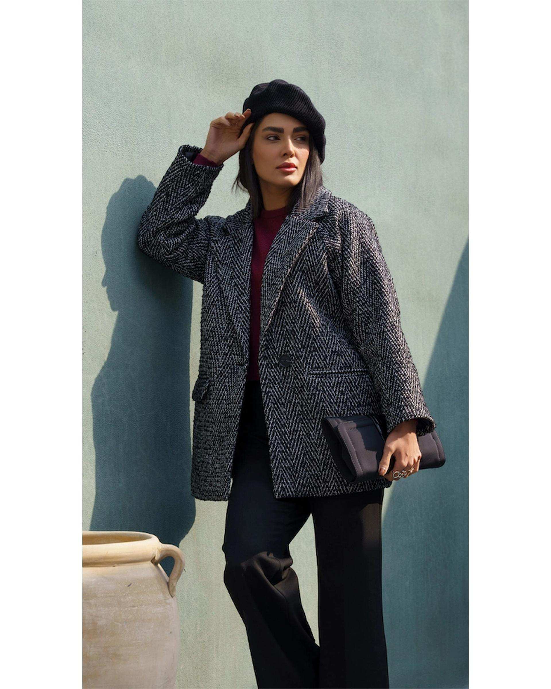 پالتو زنانه مشکی لوکه LOKKE مدل Bianca Coat