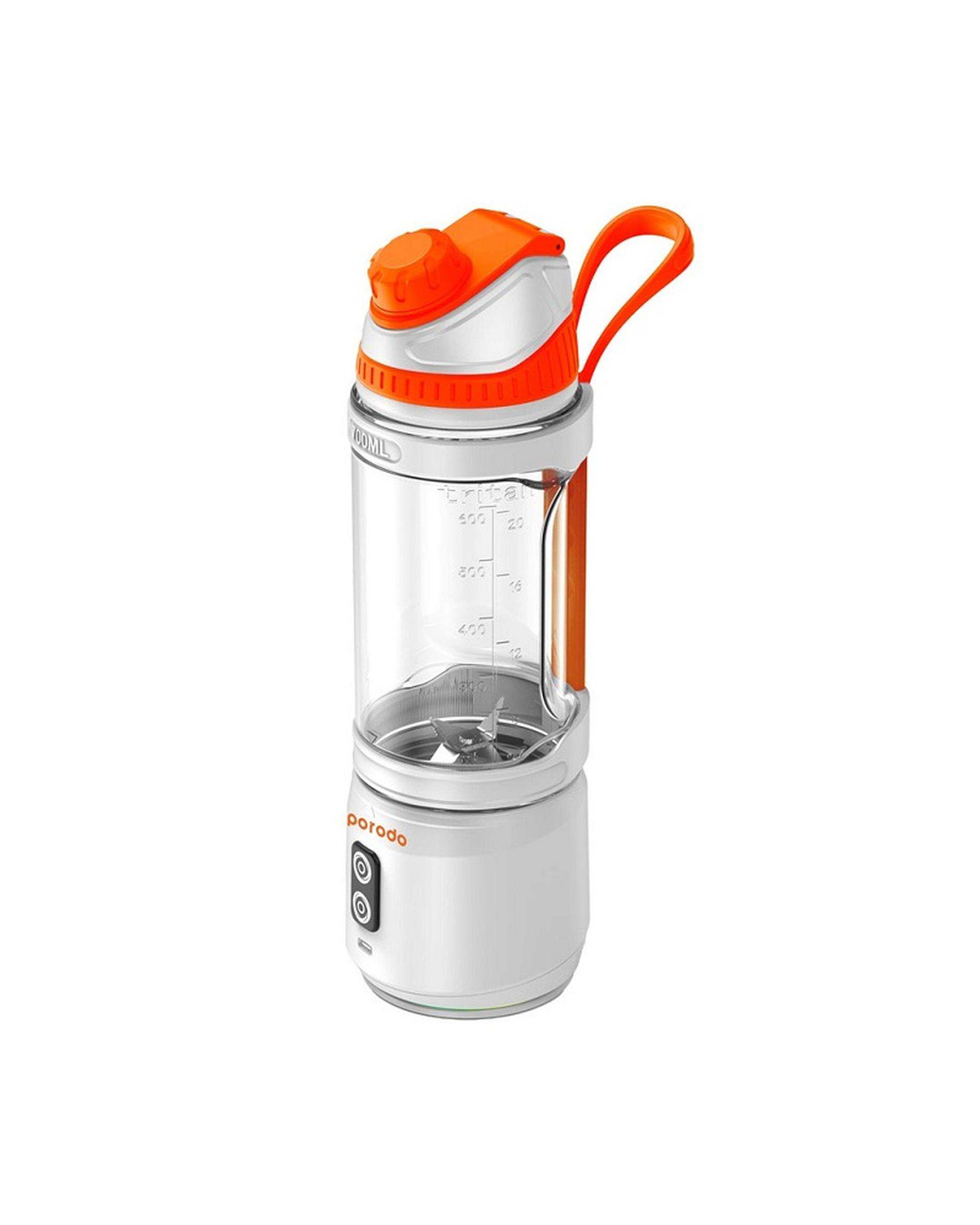 آبمیوه گیر و مخلوط کن سفید پرودو Porodo مدل Lifestyle Dual Spin Clockwise & Reverse Portable Blender ظرفیت 700 میلی لیتر