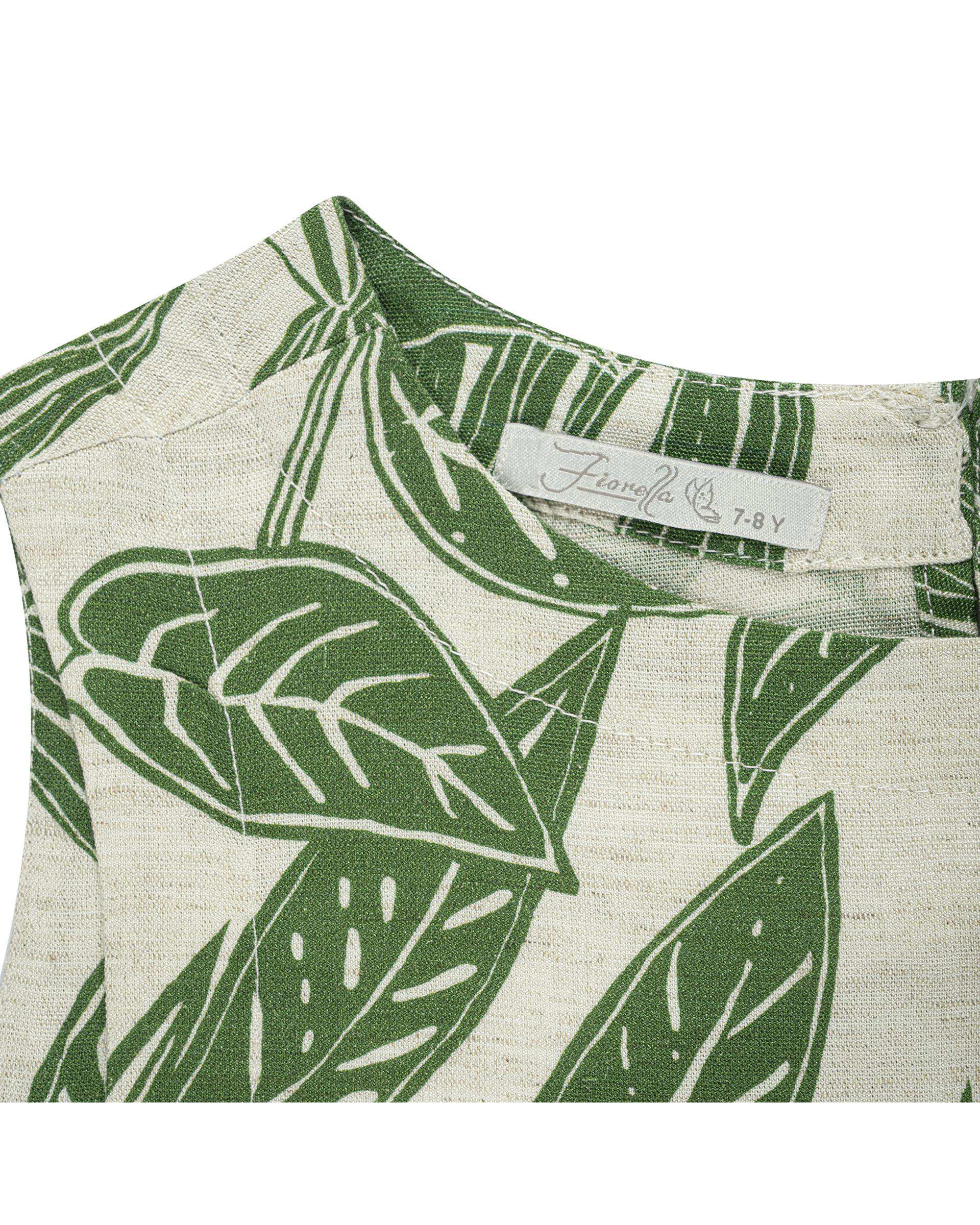 ست تاپ و شلوار دخترانه فیورلا Fiorella مدل green leaves کد 45021