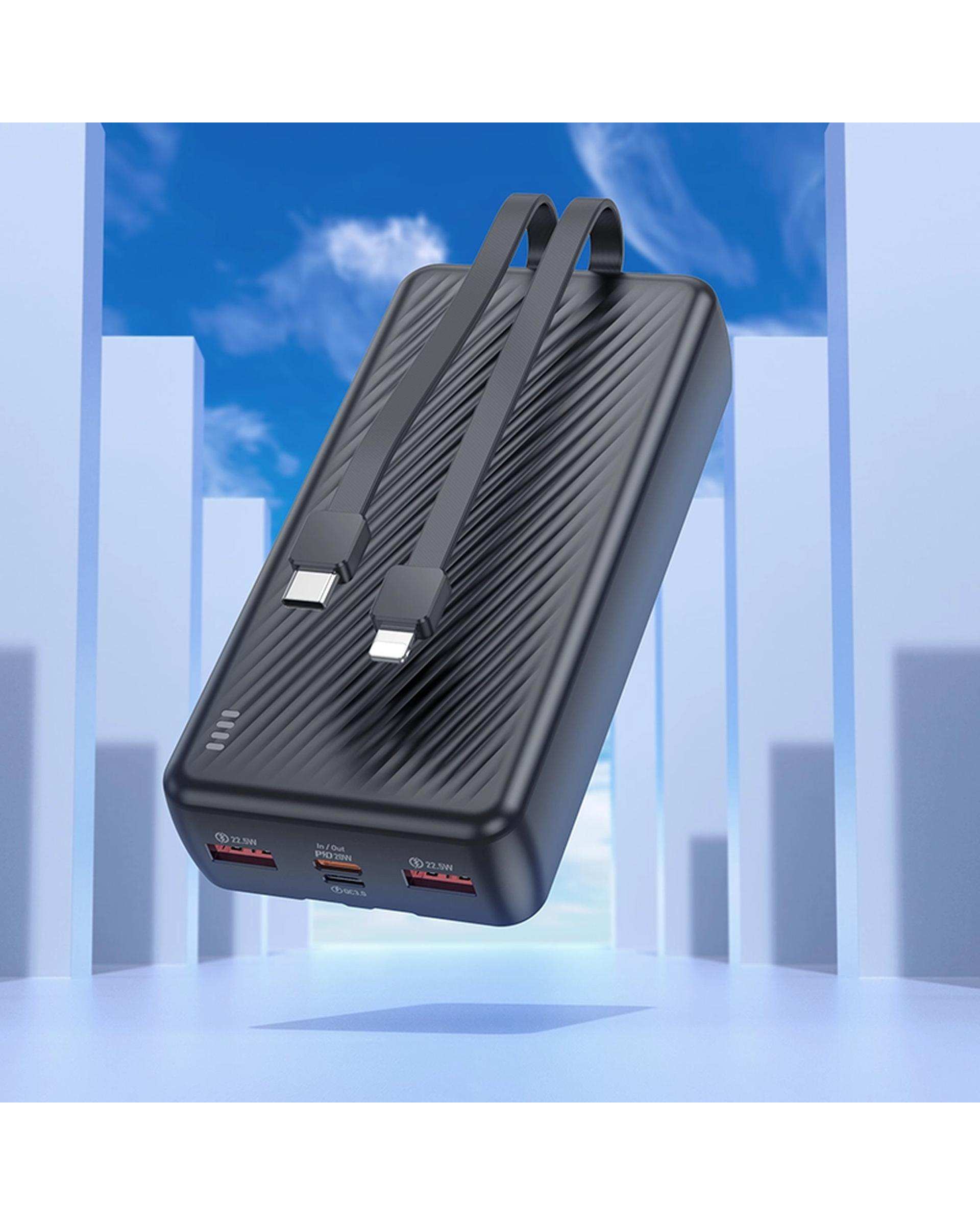 پاور بانک مشکی بروفون BOROFONE مدل BJ57A 22.5W ظرفیت 20000 میلی آمپر ساعت