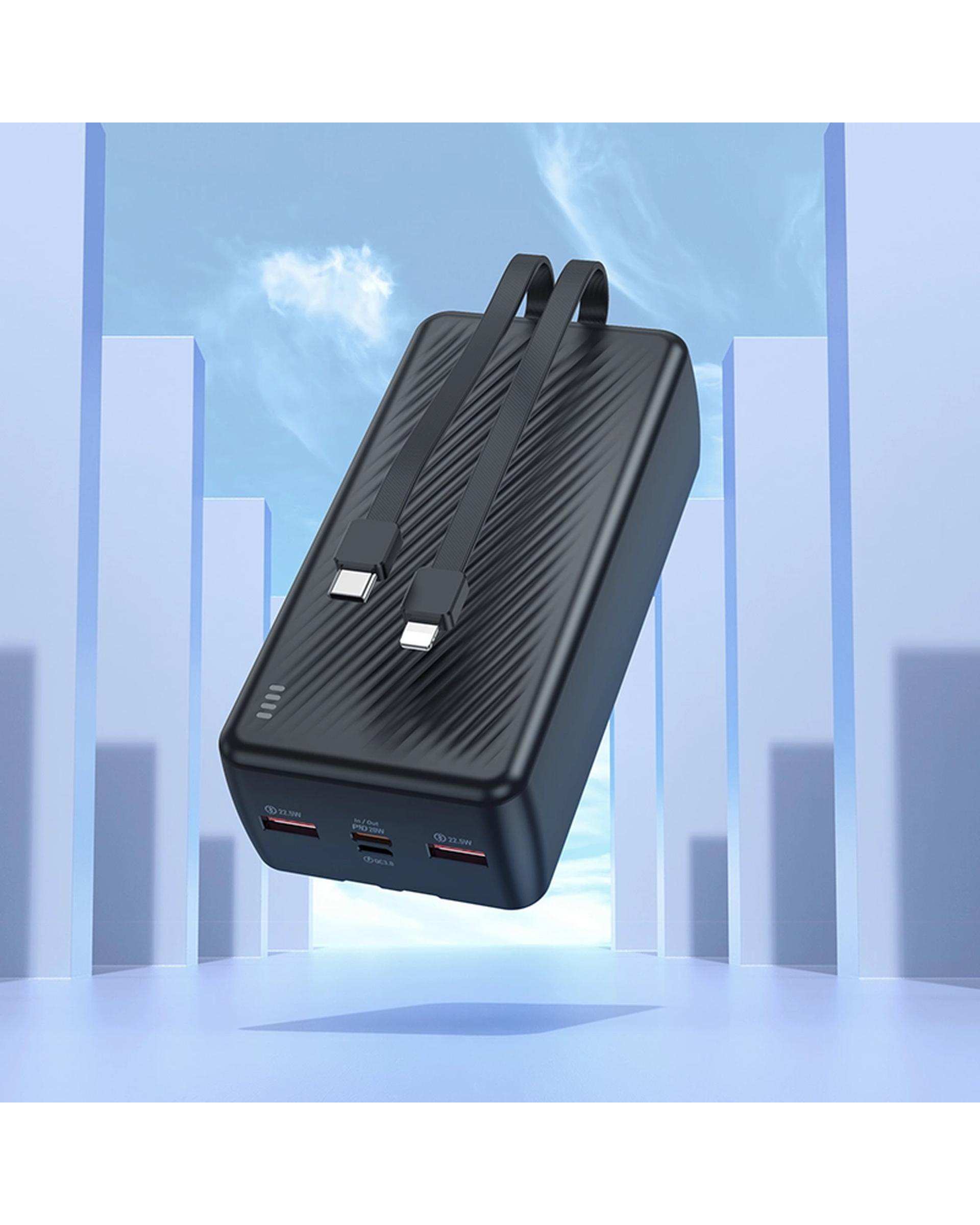 پاور بانک مشکی بروفون BOROFONE مدل BJ57B 22.5W ظرفیت 30000 میلی آمپر ساعت