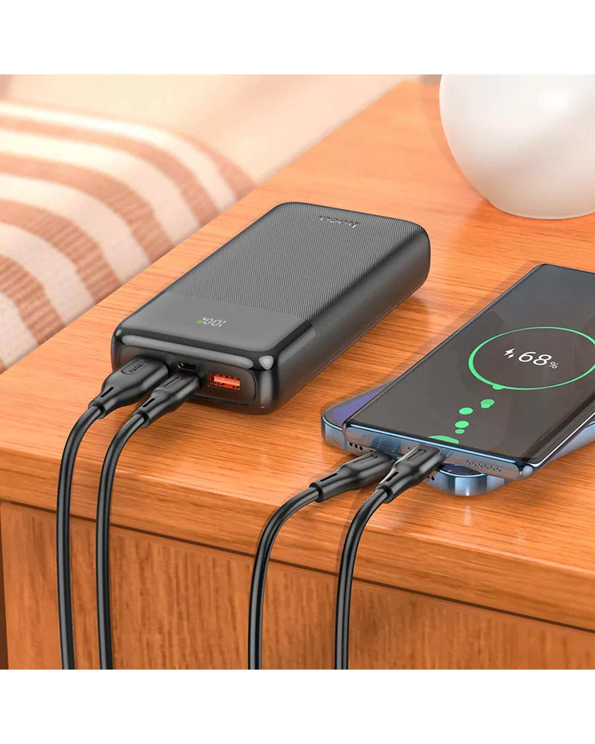 پاور بانک مشکی هوکو HOCO مدل J121A 22.5W ظرفیت 20000 میلی آمپر ساعت