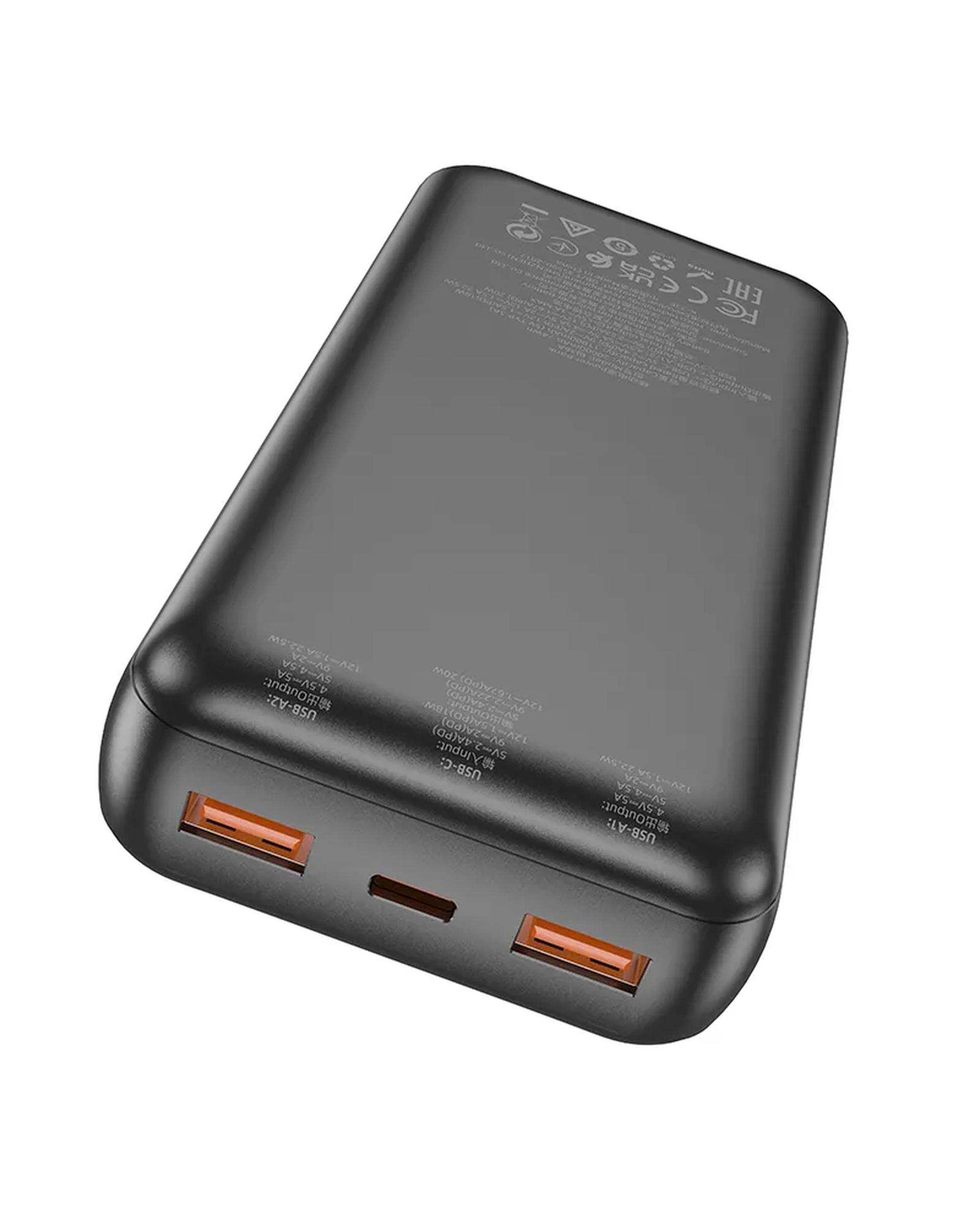پاوربانک مشکی بروفون BOROFONE مدل BJ36A ظرفیت 20000 میلی آمپر ساعت