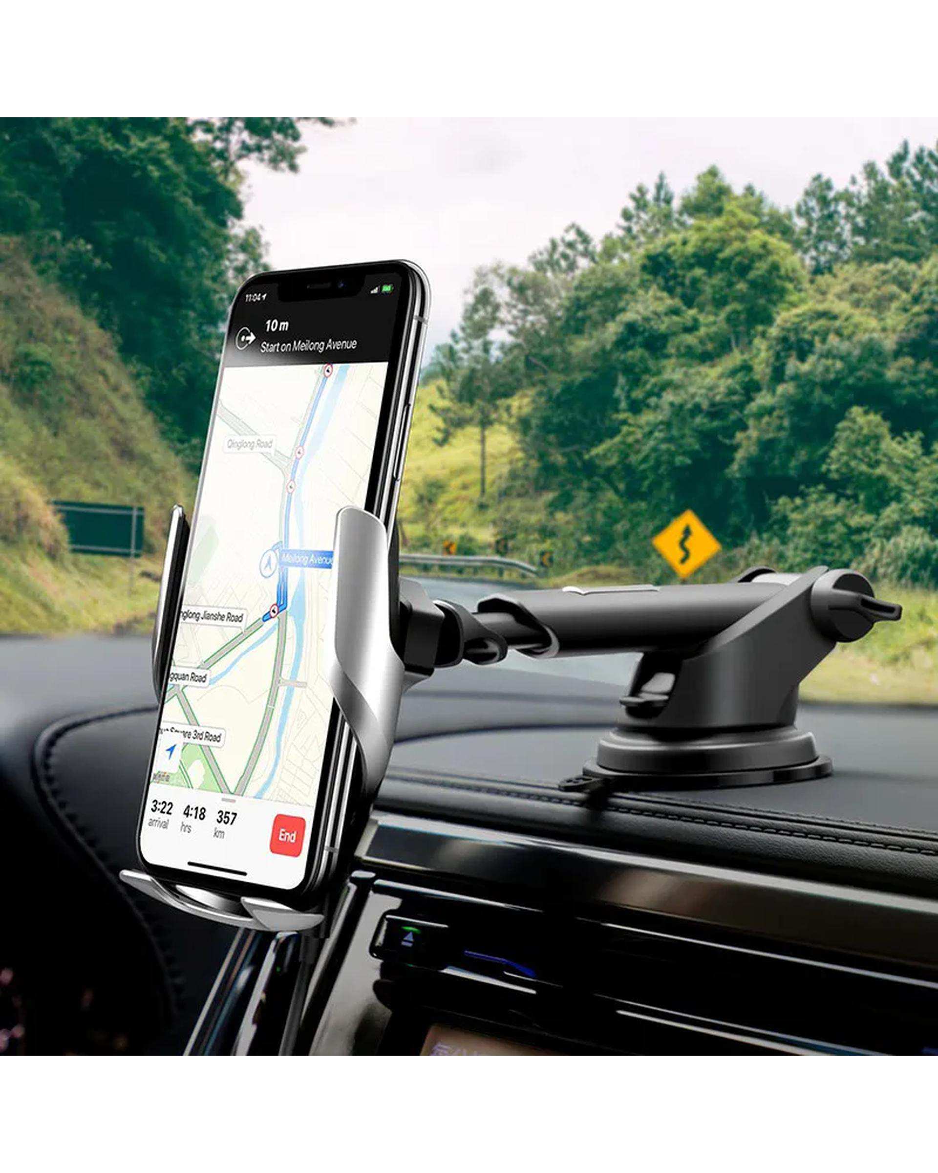 هولدر شارژر وایرلس نقره ای هوکو HOCO مدل S14