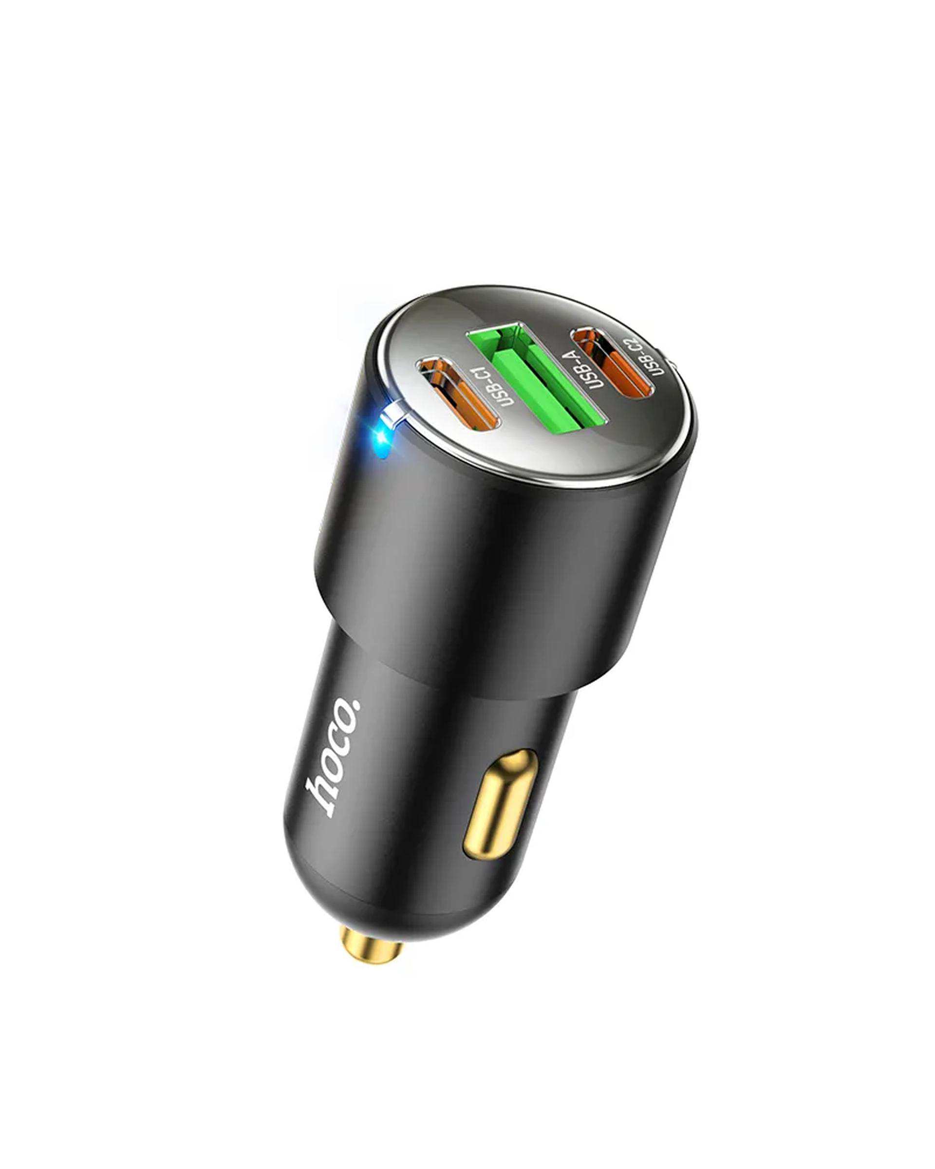 شارژر فندکی 45 وات مشکی هوکو HOCO مدل NZ6 USB