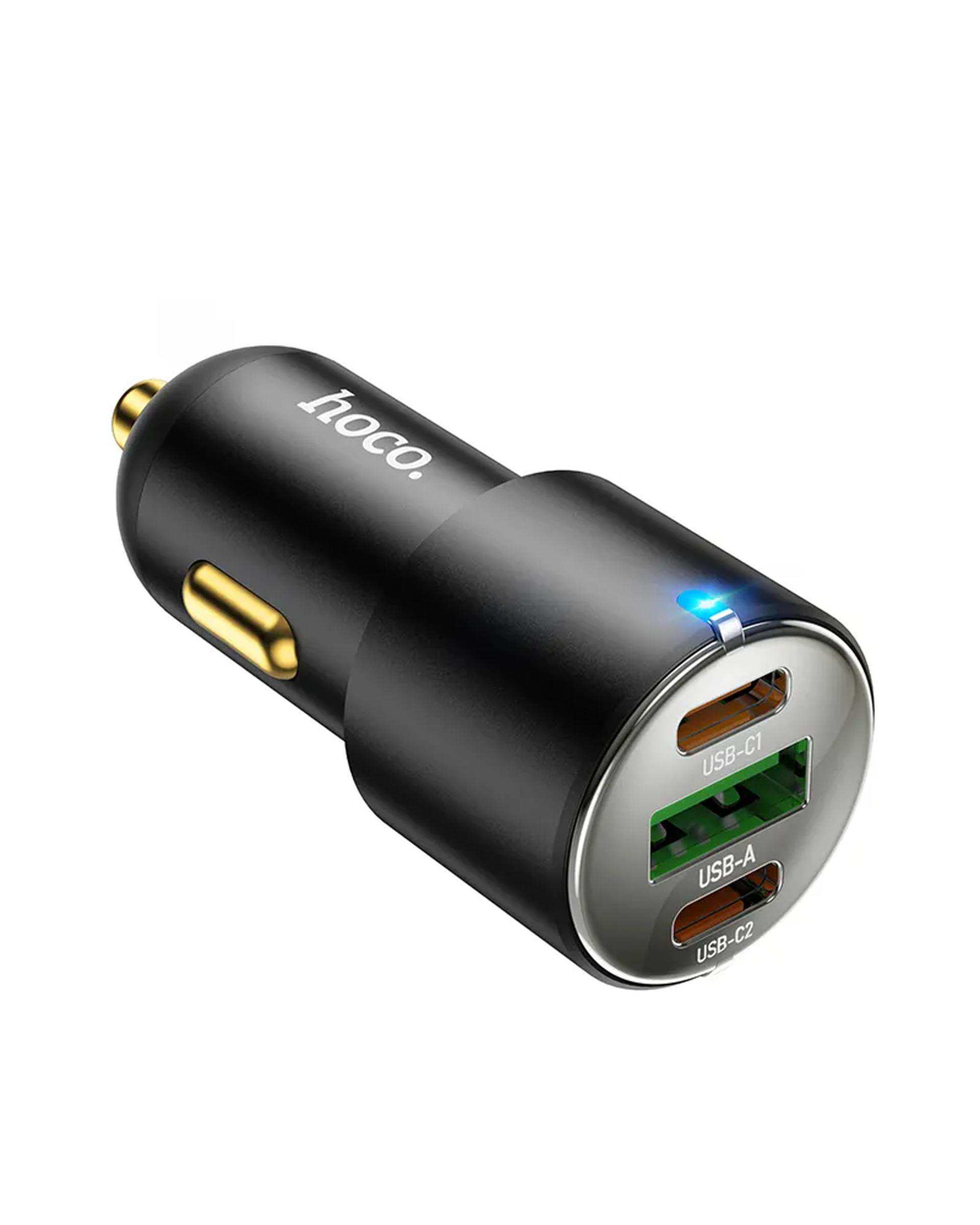 شارژر فندکی 45 وات مشکی هوکو HOCO مدل NZ6 USB