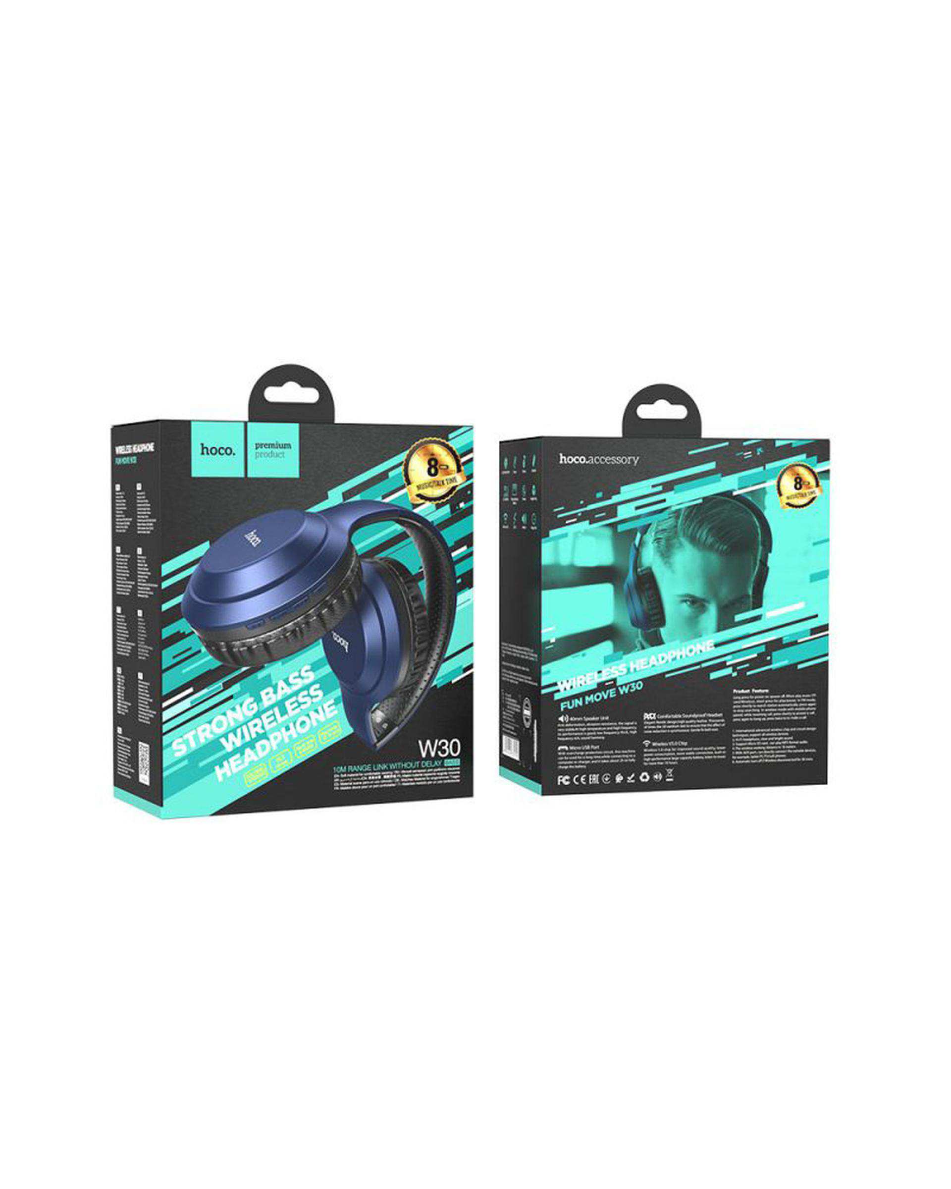 هدفون بی سیم آبی هوکو HOCO مدل W30