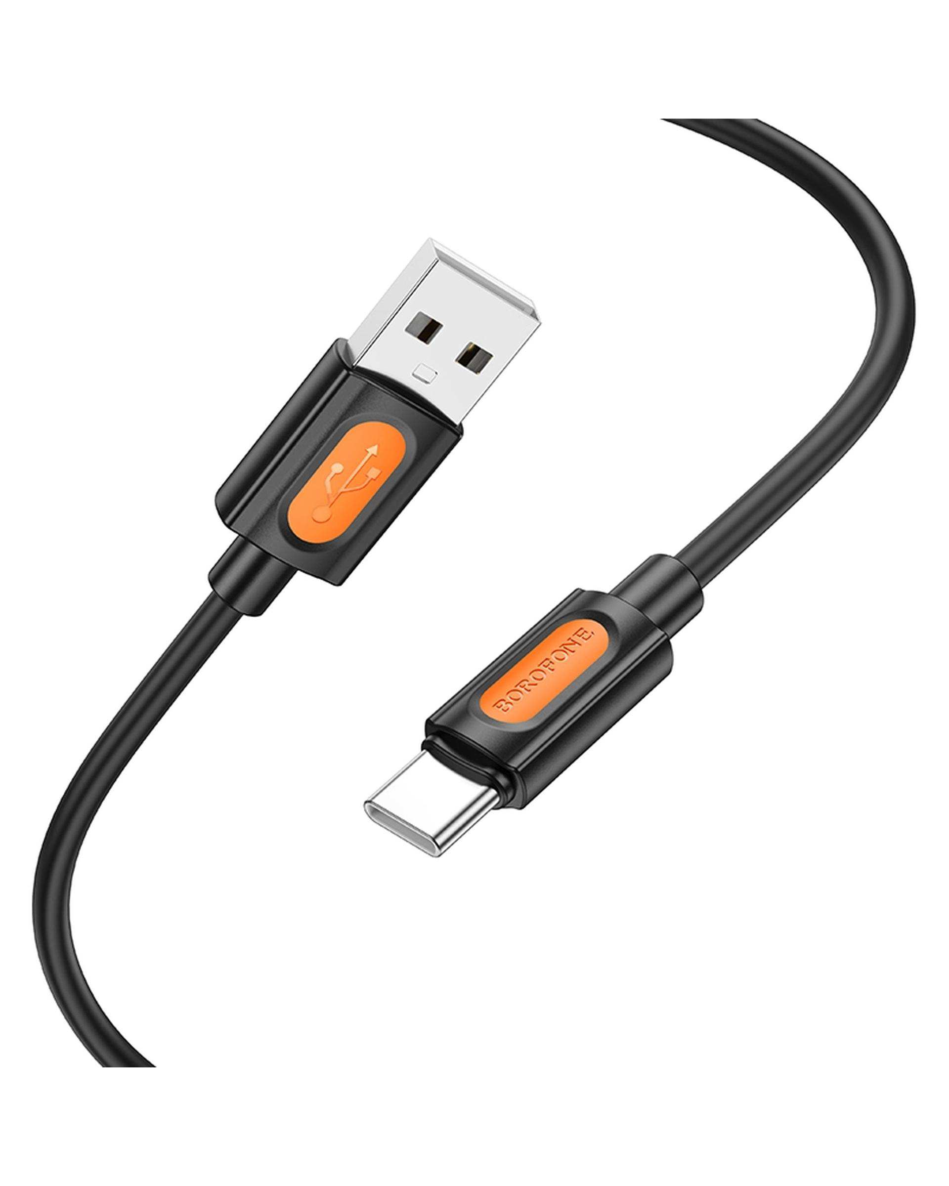 کابل شارژ مشکی بروفون BOROFONE مدل BX114 با سری تایپ سی
