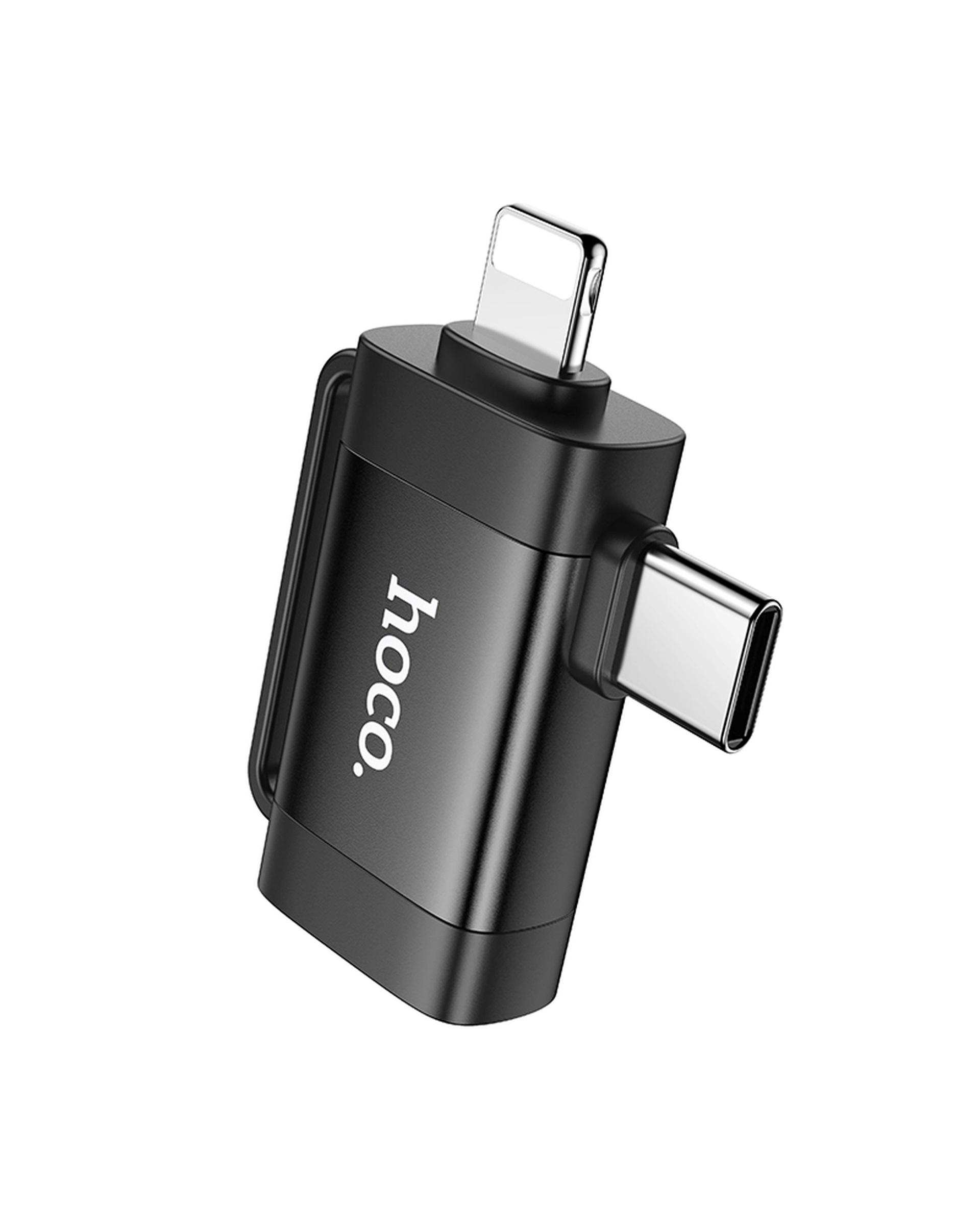 مبدل OTG مشکی هوکو HOCO مدل UA31F TYPE C LIGHTNING
