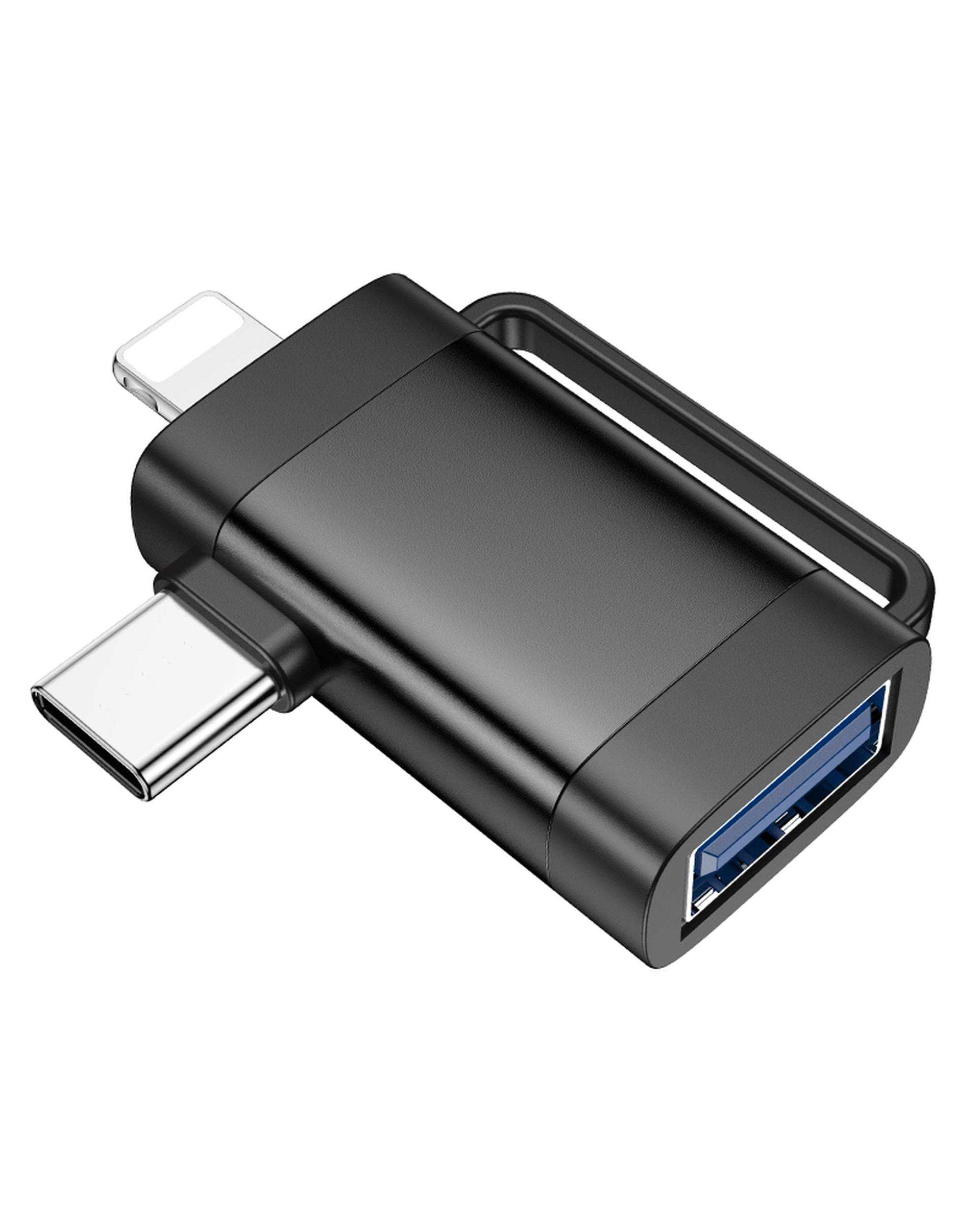 مبدل OTG مشکی هوکو HOCO مدل UA31F TYPE C LIGHTNING
