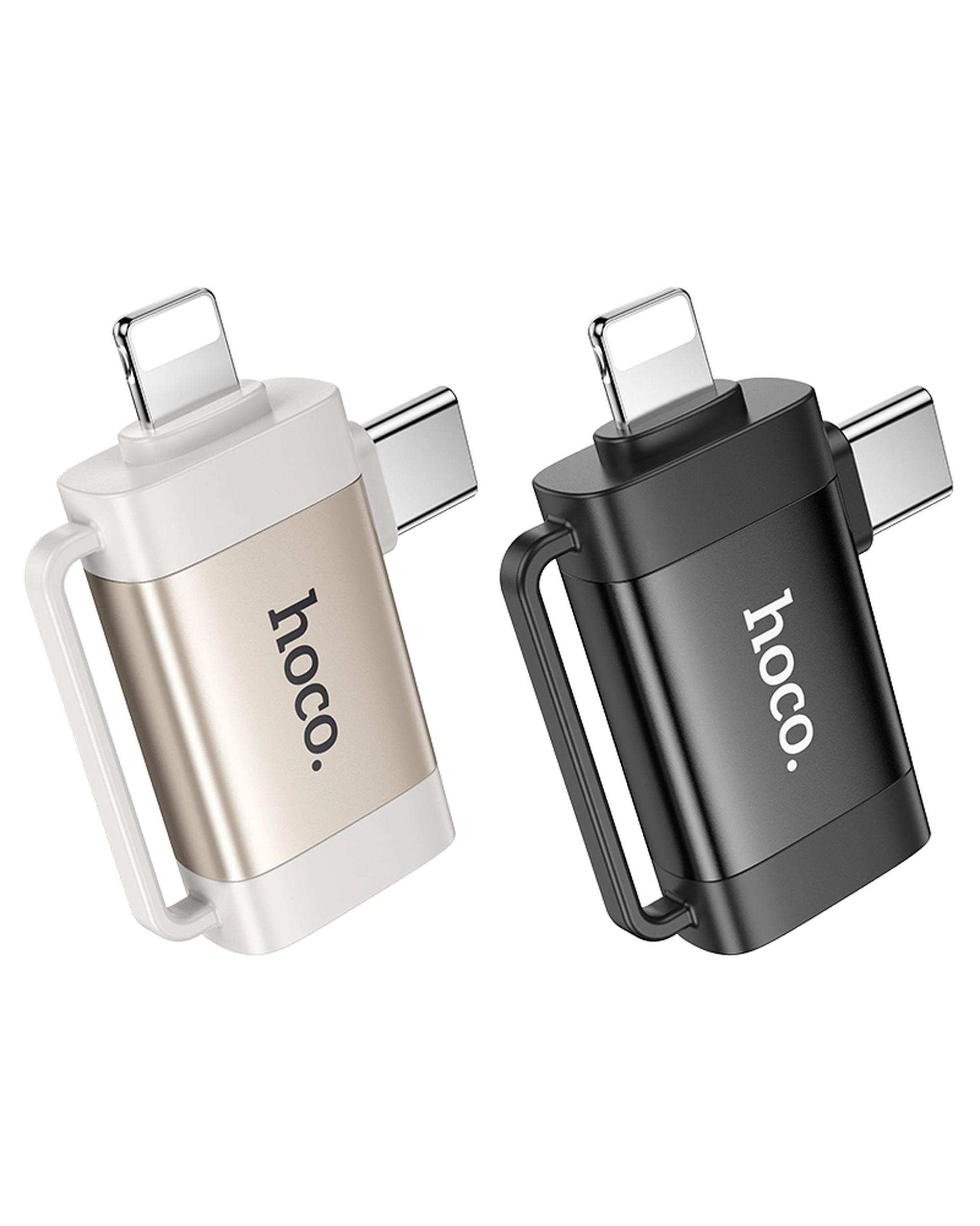 مبدل OTG مشکی هوکو HOCO مدل UA31F TYPE C LIGHTNING