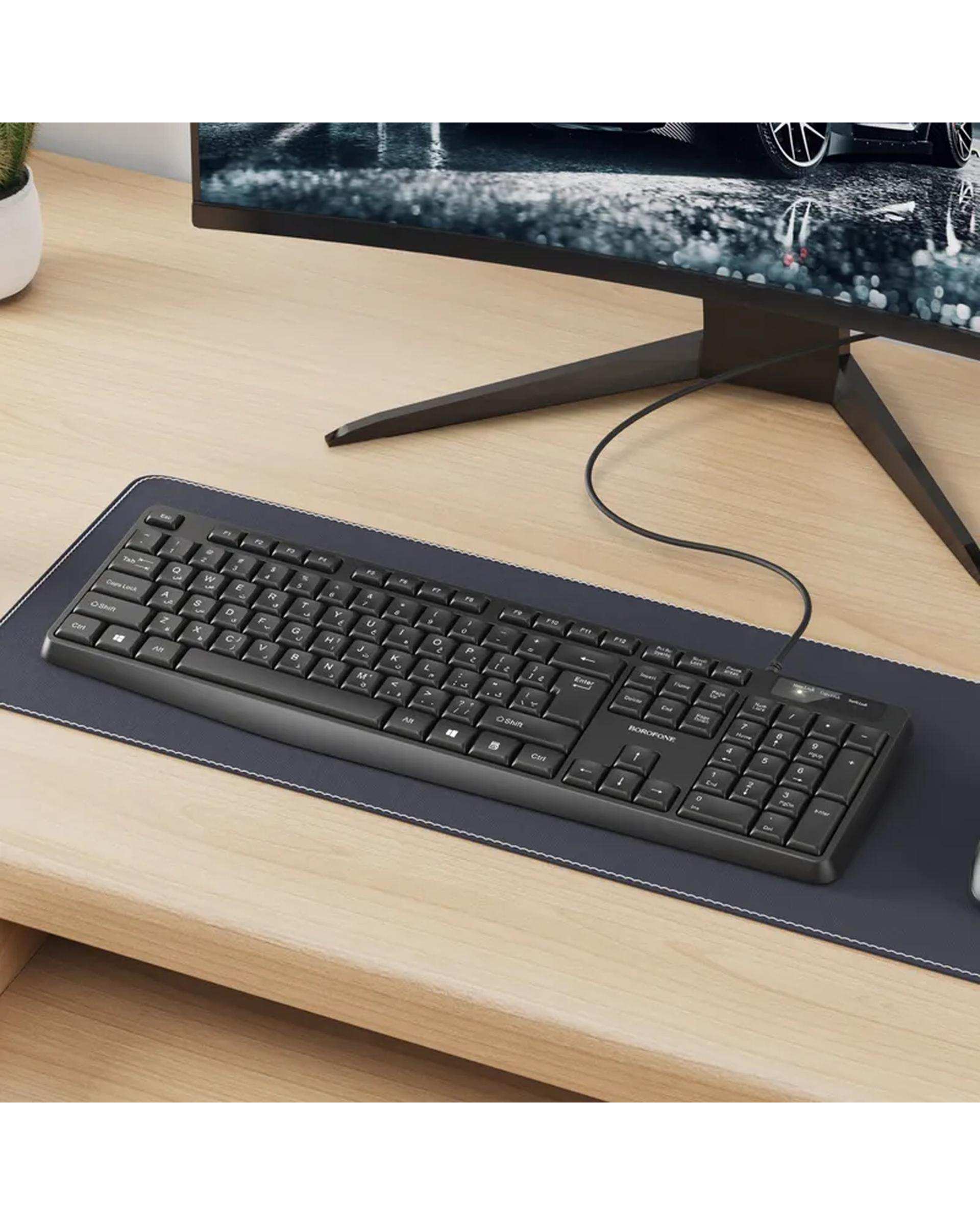 کیبورد مشکی بروفون BOROFONE مدل DBG01