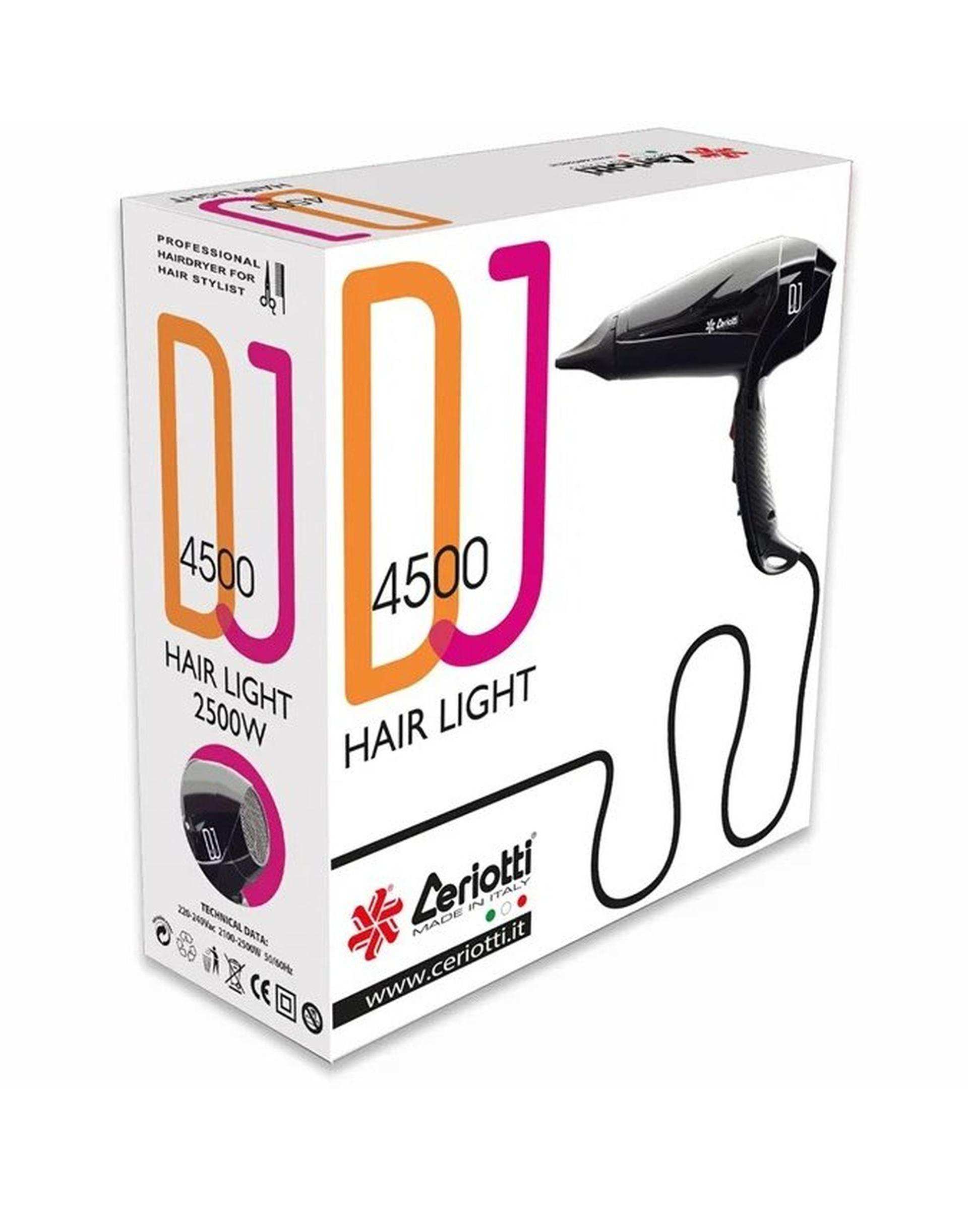 سشوار 2500 وات مشکی سریوتی Ceriotti مدل DJ Hair Light