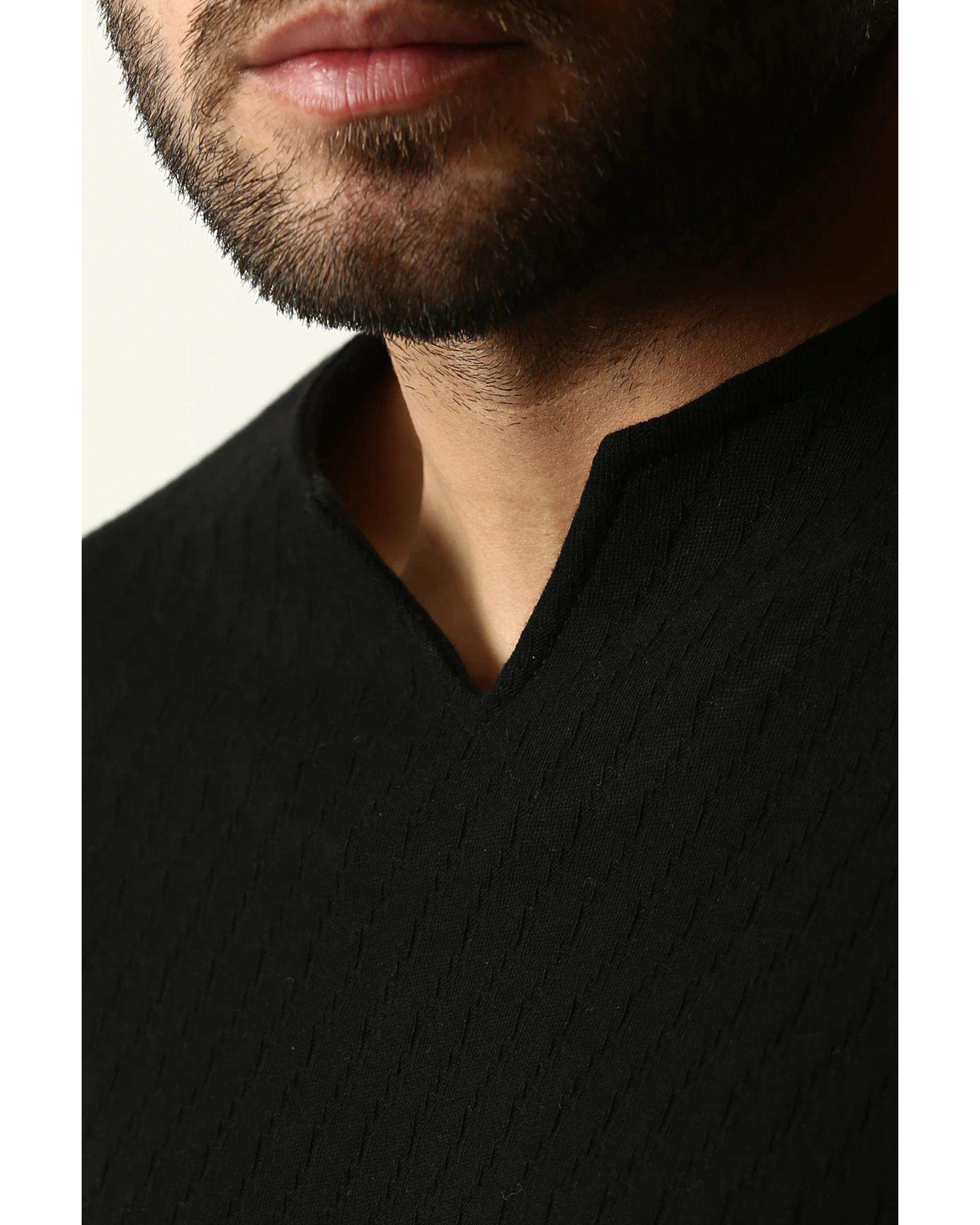 تی شرت مردانه مشکی آر ان اس RNS کد 12022349