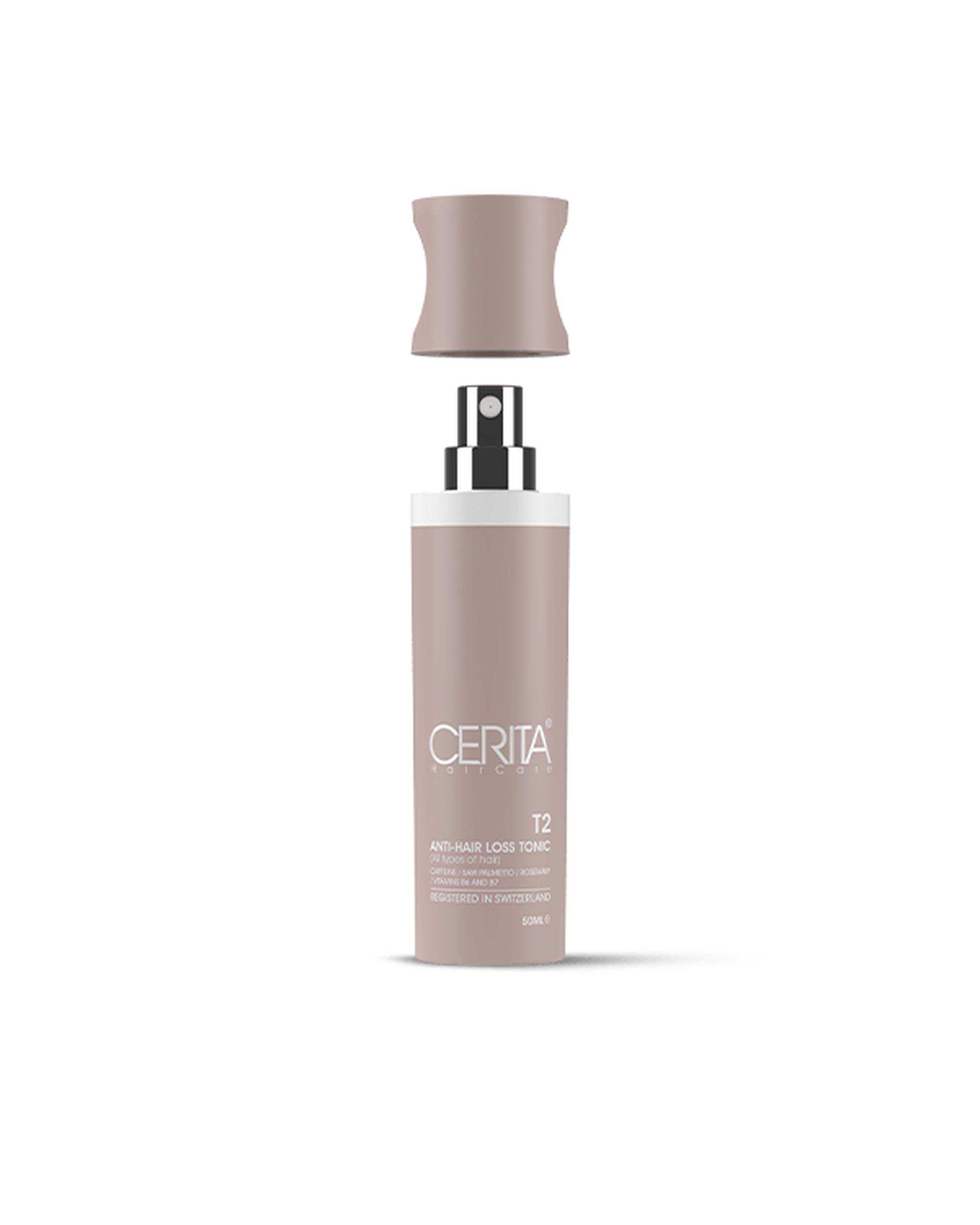 تونیک مو گیاهی تقویت کننده و ضد ریزش سریتا Cerita مدل T2 حجم 50ml