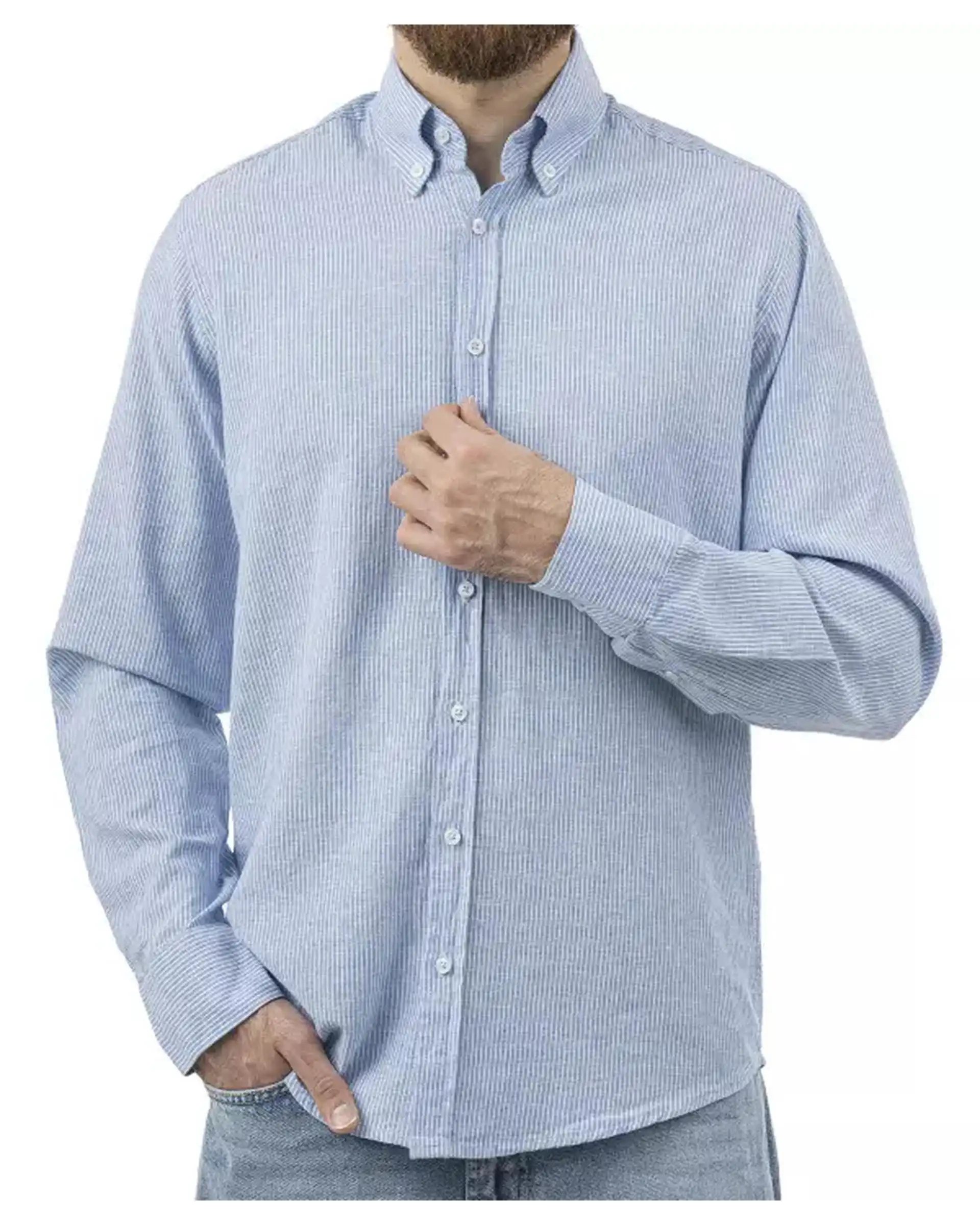 پیراهن مردانه آبی روشن سوپردرای Superdry کد M13S50301N