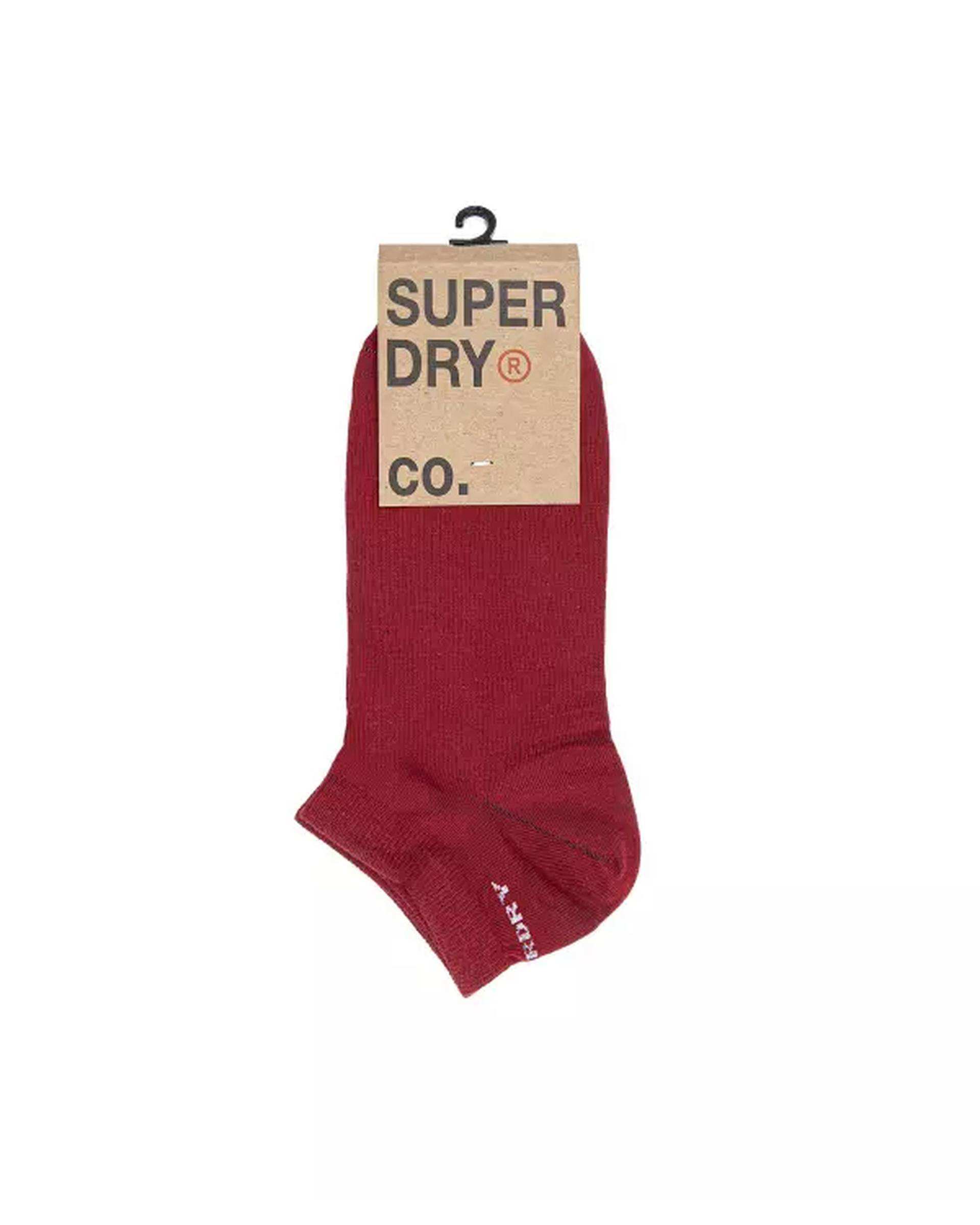 جوراب مردانه مچی سفید قرمز سوپردرای Superdry کد M29S51301X بسته دو عددی