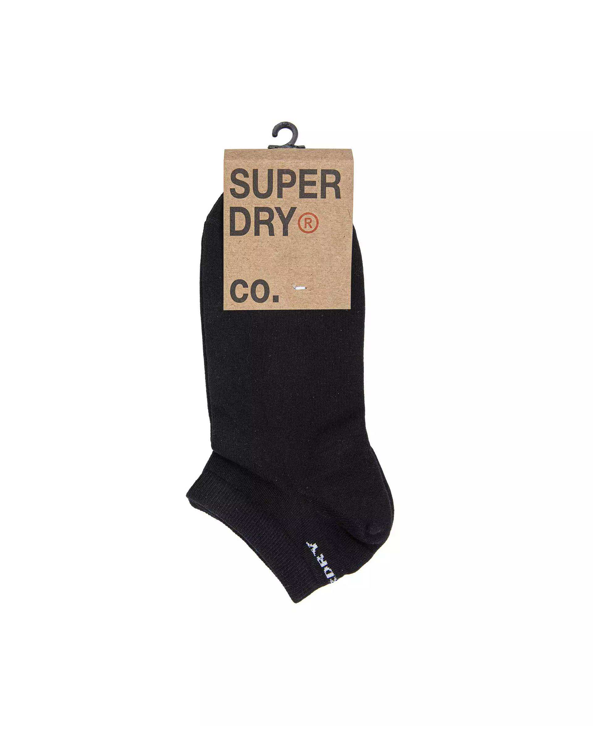جوراب مردانه مچی سفید مشکی سوپردرای Superdry کد M29S51301X بسته دو عددی