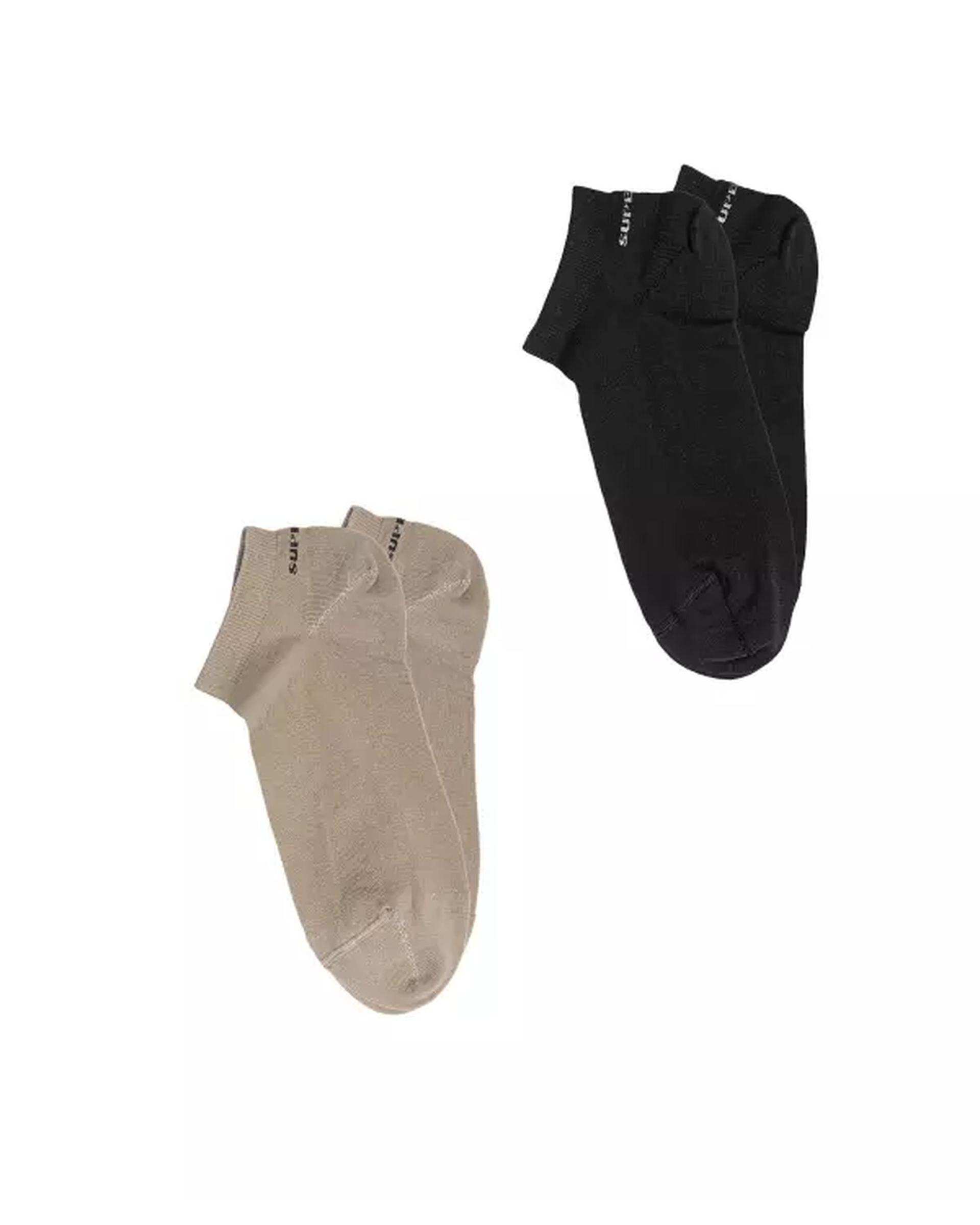 جوراب مردانه مچی مشکی خاکی سوپردرای Superdry کد M29S51301X بسته دو عددی