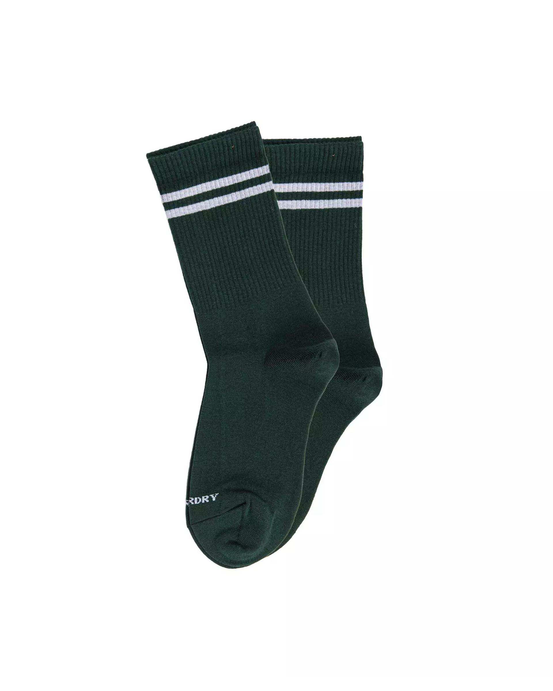 جوراب زنانه ساقدار سفید سبز سوپردرای Superdry کد W29S51302X بسته دو عددی