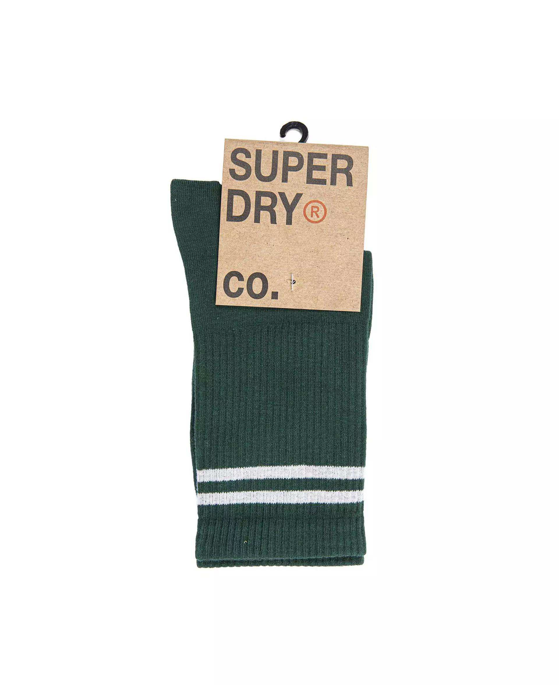 جوراب زنانه ساقدار سفید سبز سوپردرای Superdry کد W29S51302X بسته دو عددی