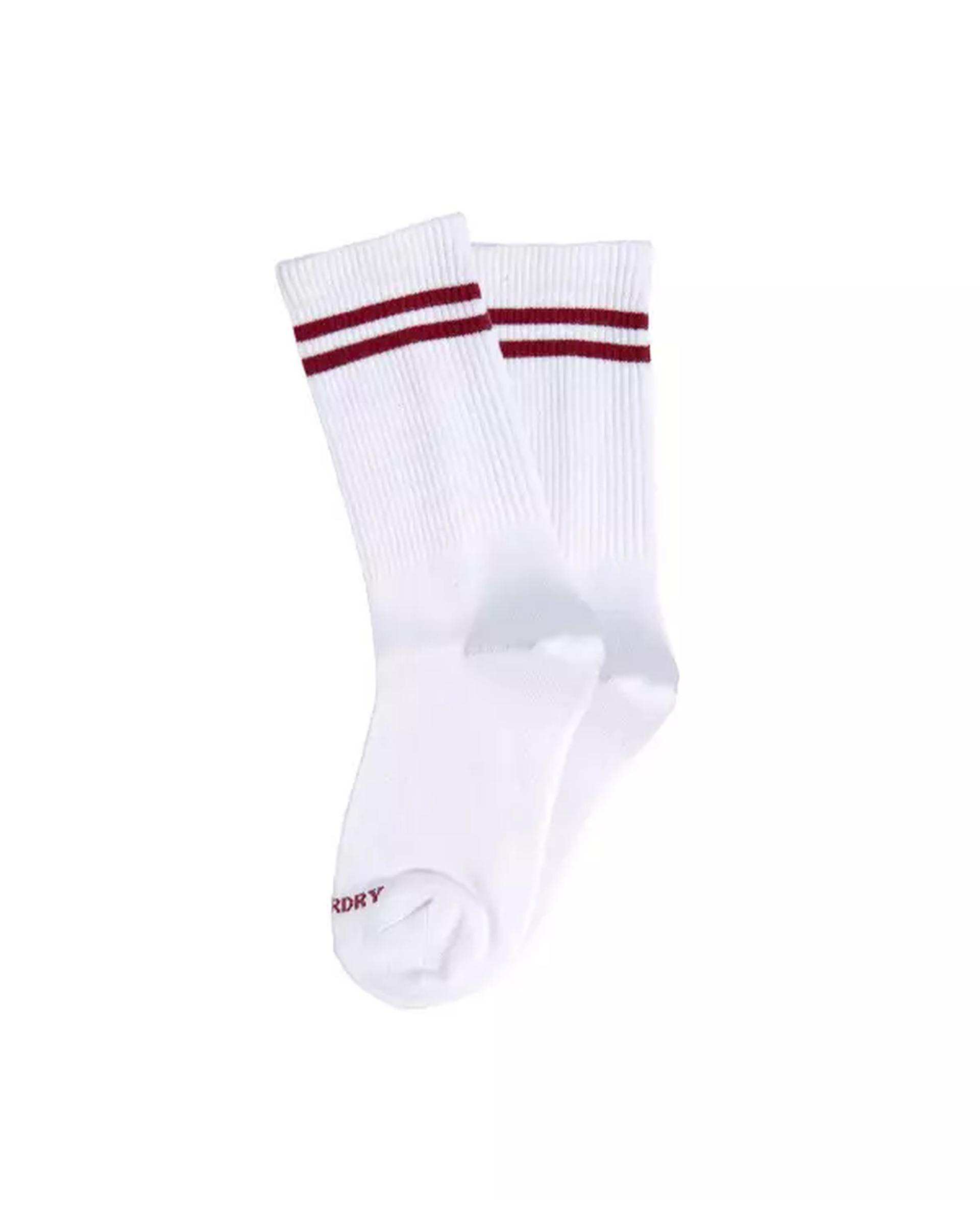 جوراب زنانه ساقدار سفید آبی سوپردرای Superdry کد W29S51302X بسته دو عددی