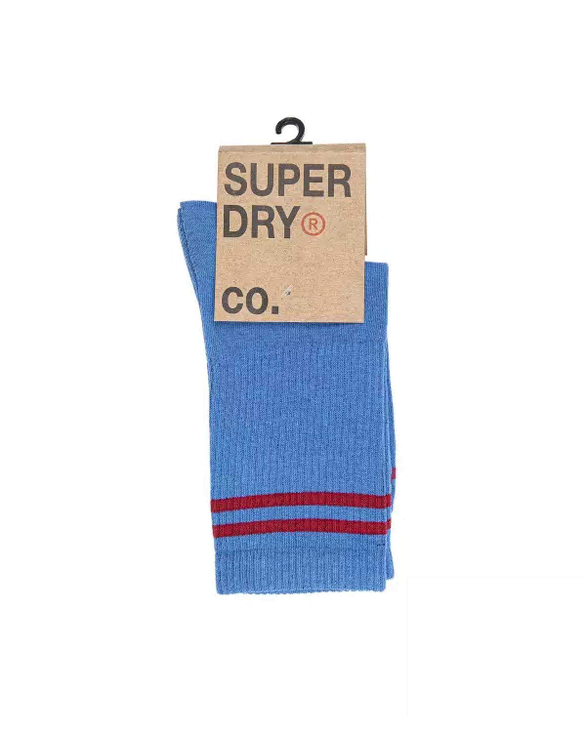 جوراب زنانه ساقدار سفید آبی سوپردرای Superdry کد W29S51302X بسته دو عددی
