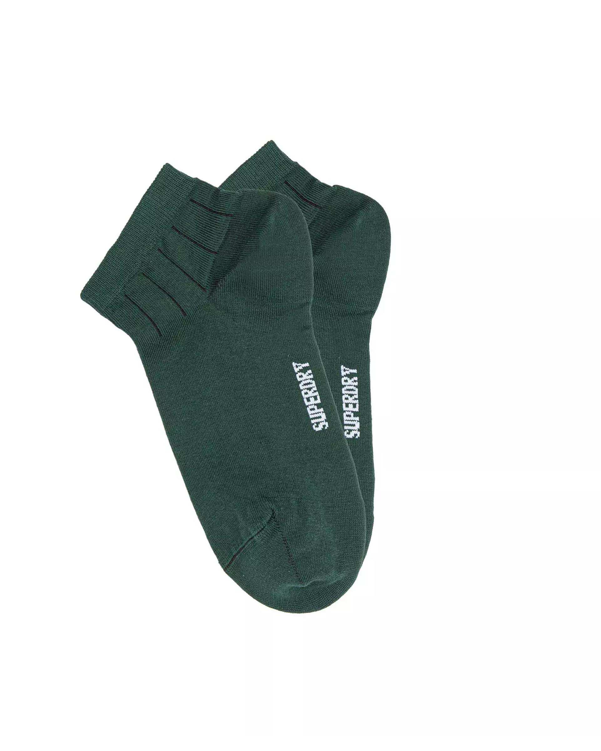 جوراب زنانه نیم ساق سبز مشکی سوپردرای Superdry کد W29S41303X بسته دو عددی