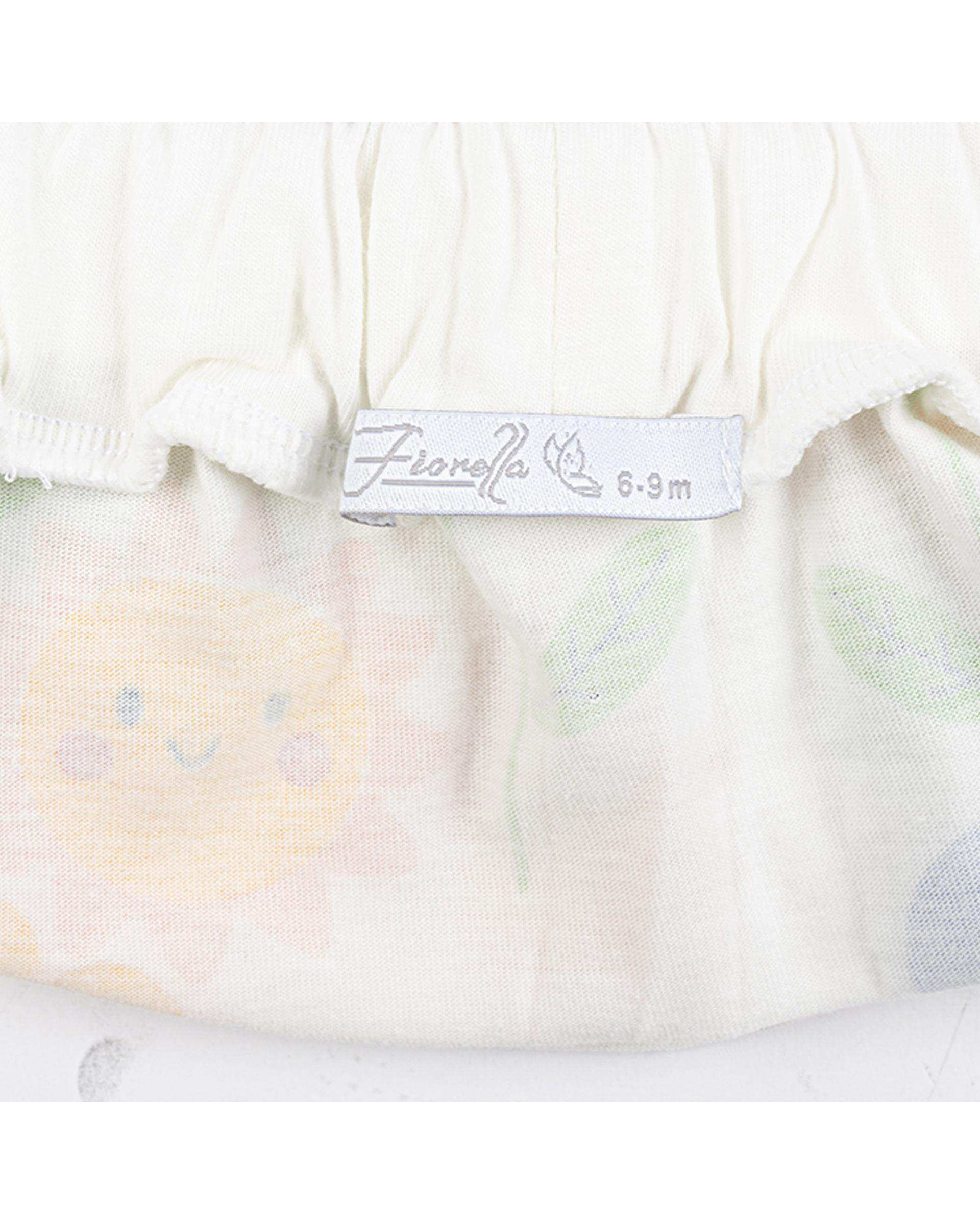 ست تاپ و شلوارک دخترانه نوزادی فیورلا Fiorella مدل happy sun کد 25021