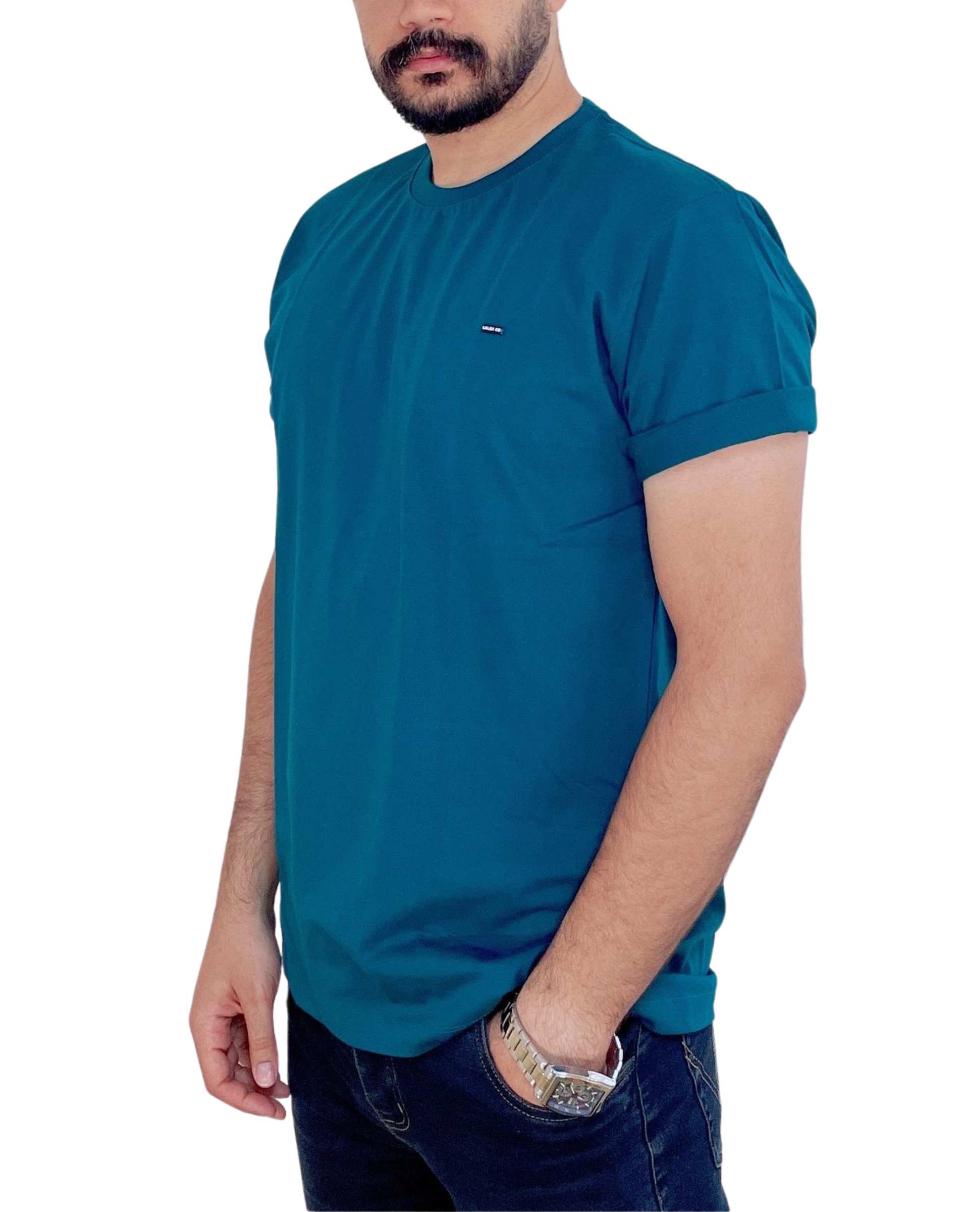 تی شرت مردانه بیسیک آبی کله غازی دیورسو Diverso کد 4654