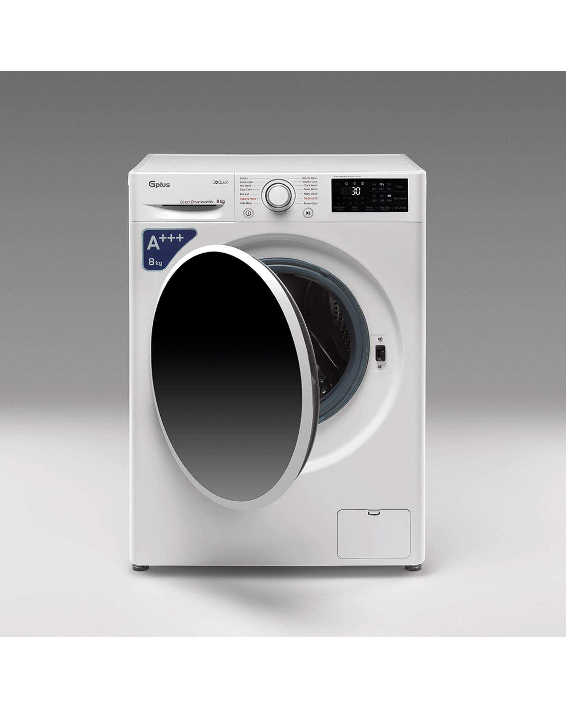 ماشین لباسشویی سفید جی پلاس Gplus مدل GWM-M870W ظرفیت 8 کیلوگرم