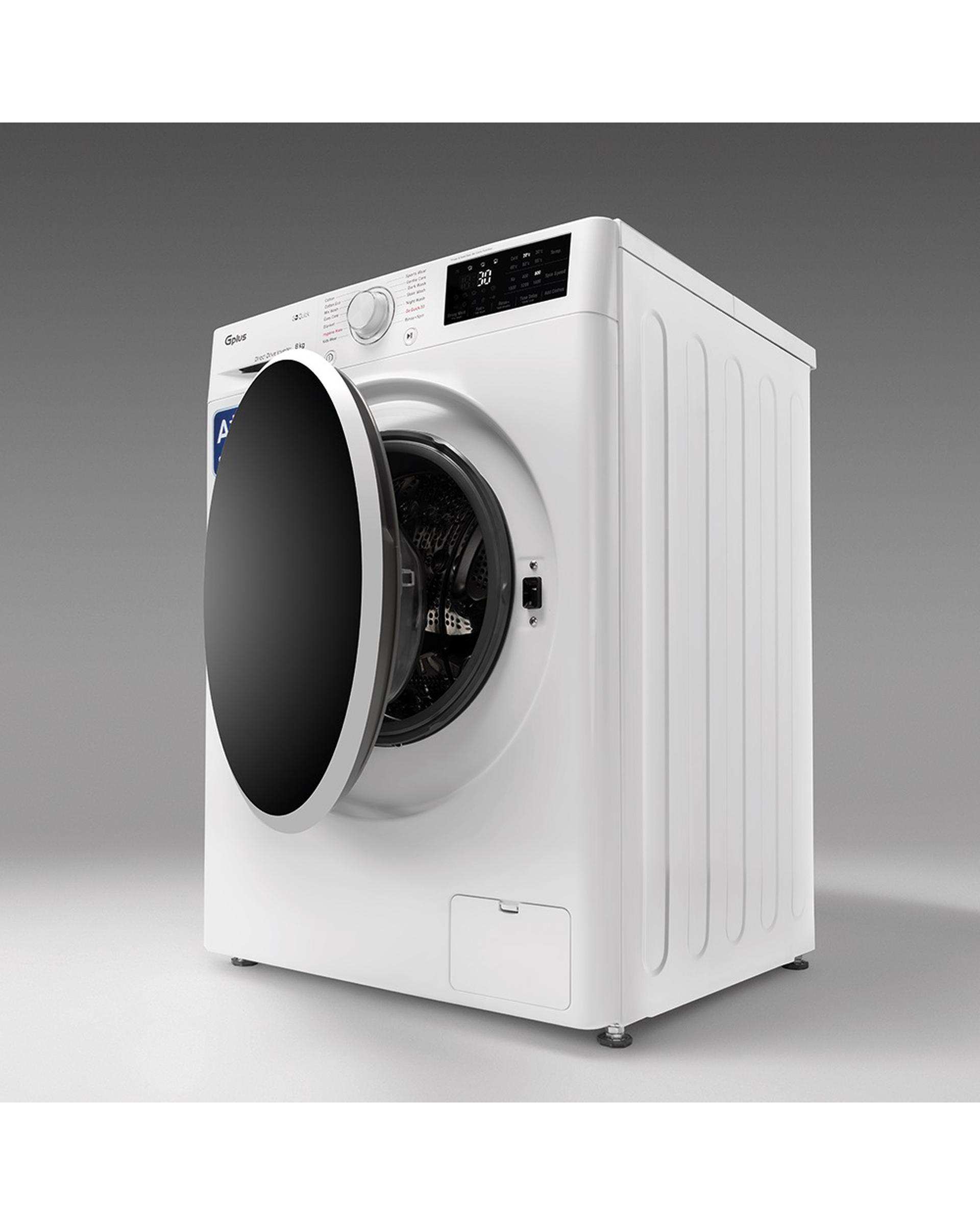 ماشین لباسشویی سفید جی پلاس Gplus مدل GWM-M870W ظرفیت 8 کیلوگرم
